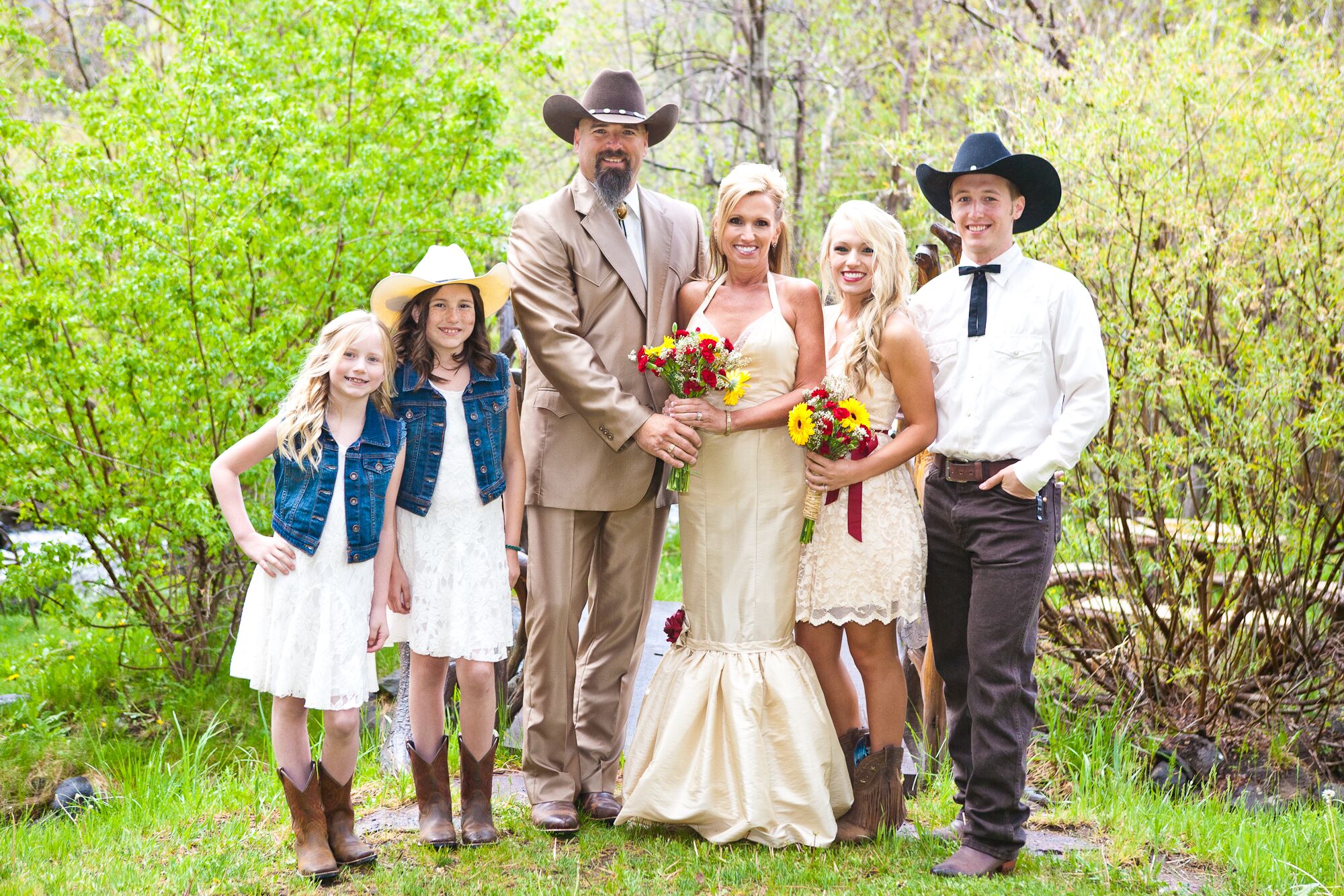 Western Wedding Party in Greer, Arizona