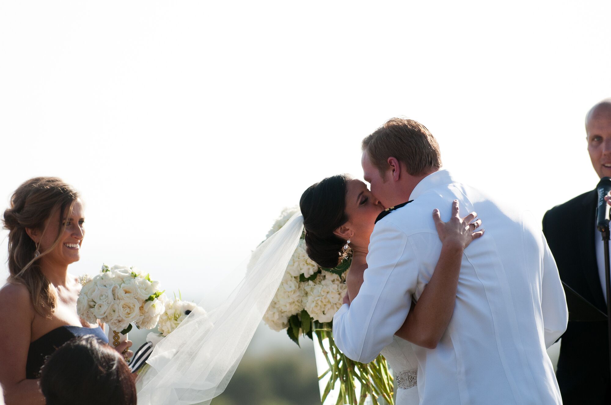 Romantic First Kiss As Married Couple 