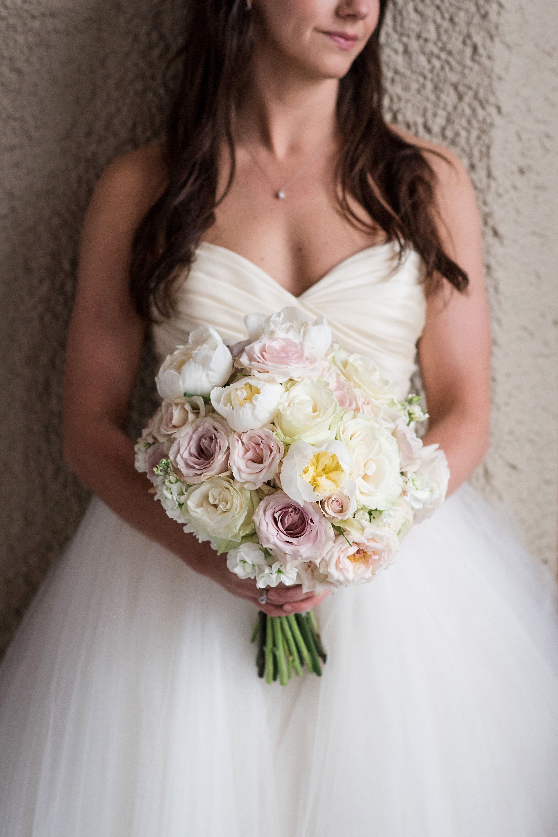 ivory and lavender wedding dress