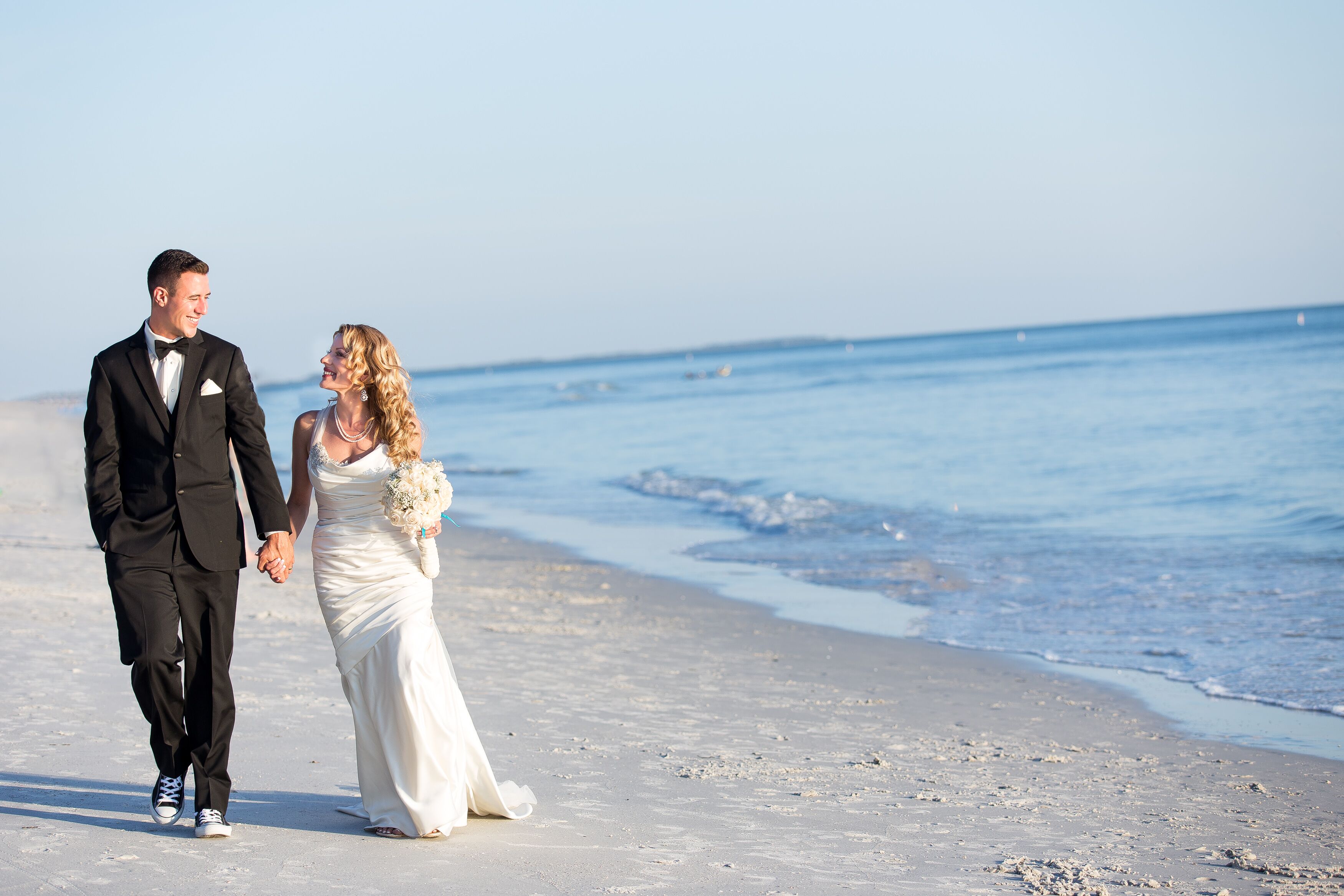 Black Tuxedo With Converse Wedding Shoes