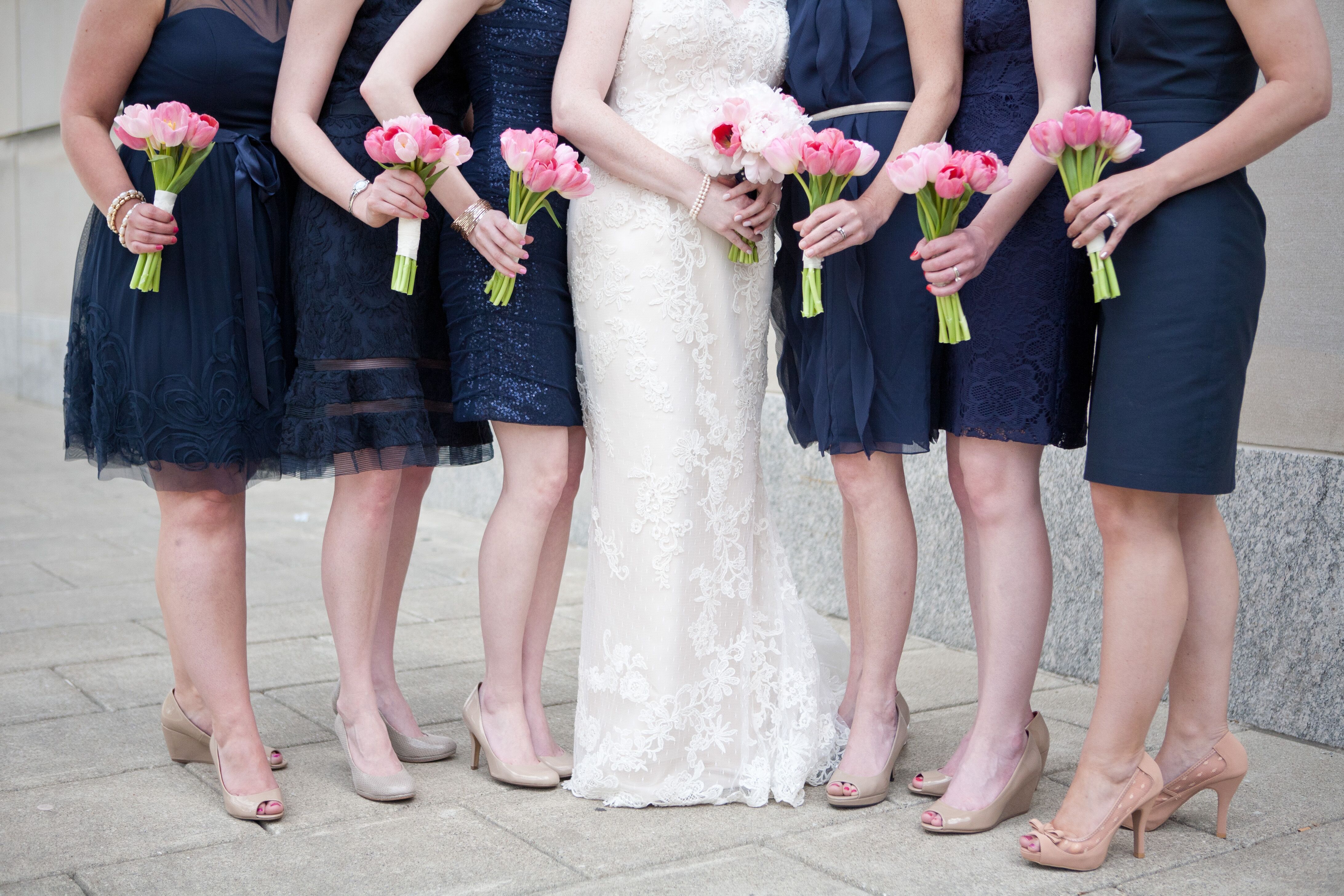 Navy dress shop with heels