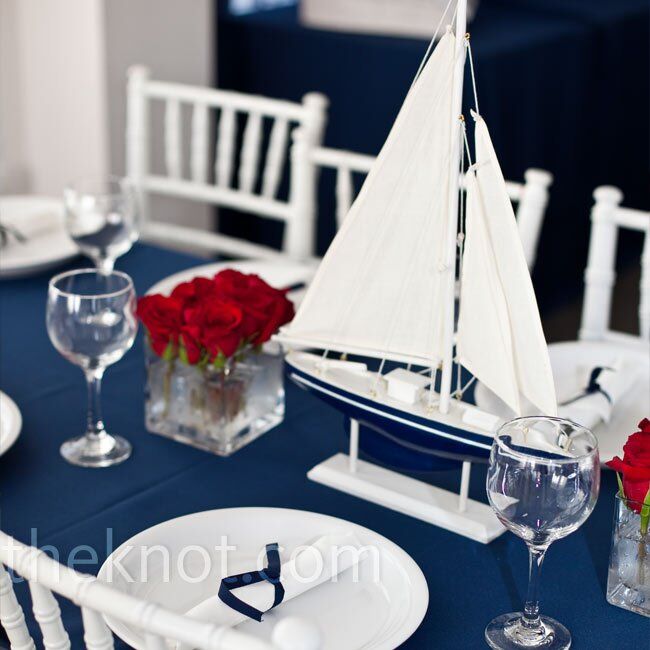 themed photo baseball album Wedding Centerpieces Nautical