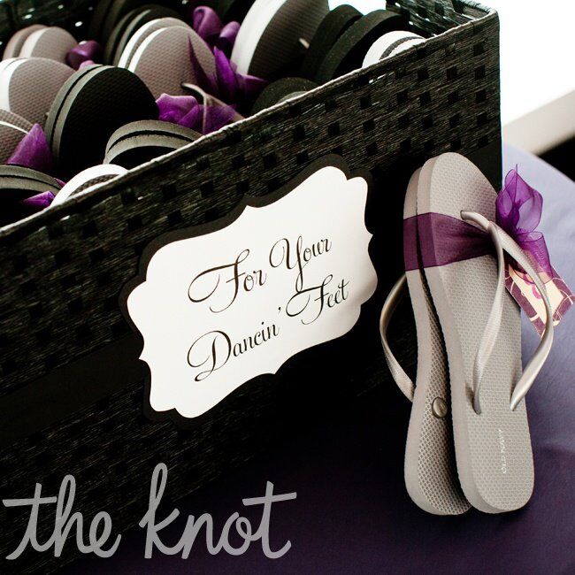 Purple flip cheap flops for wedding