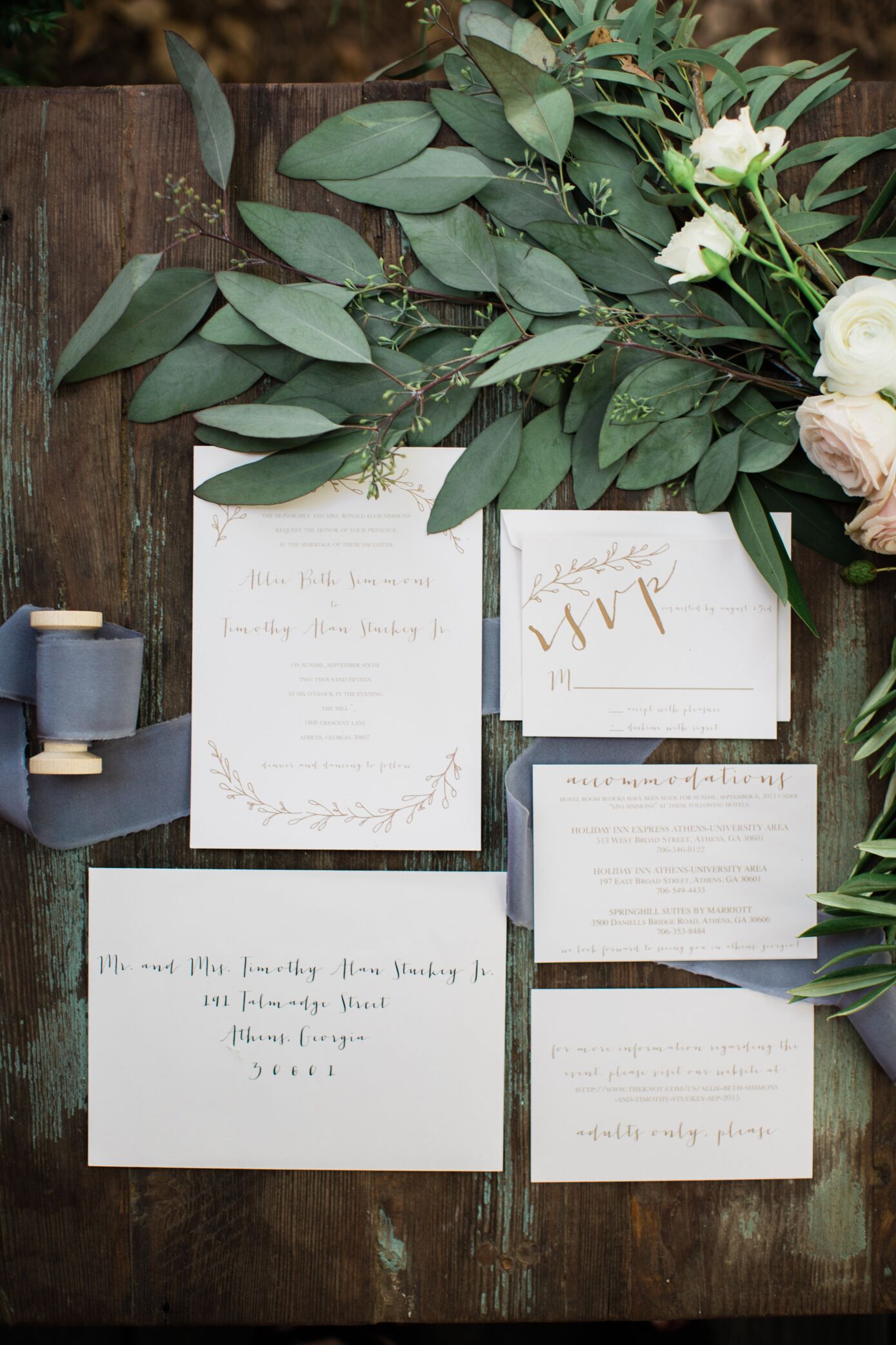 Calligraphed Wedding Invitations