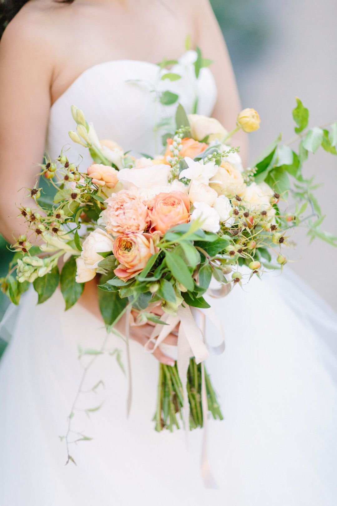 Bridal Bouquet of Garden Roses and Greenery