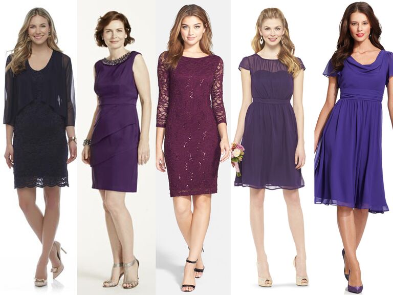 Navy blue bridesmaid dresses different styles