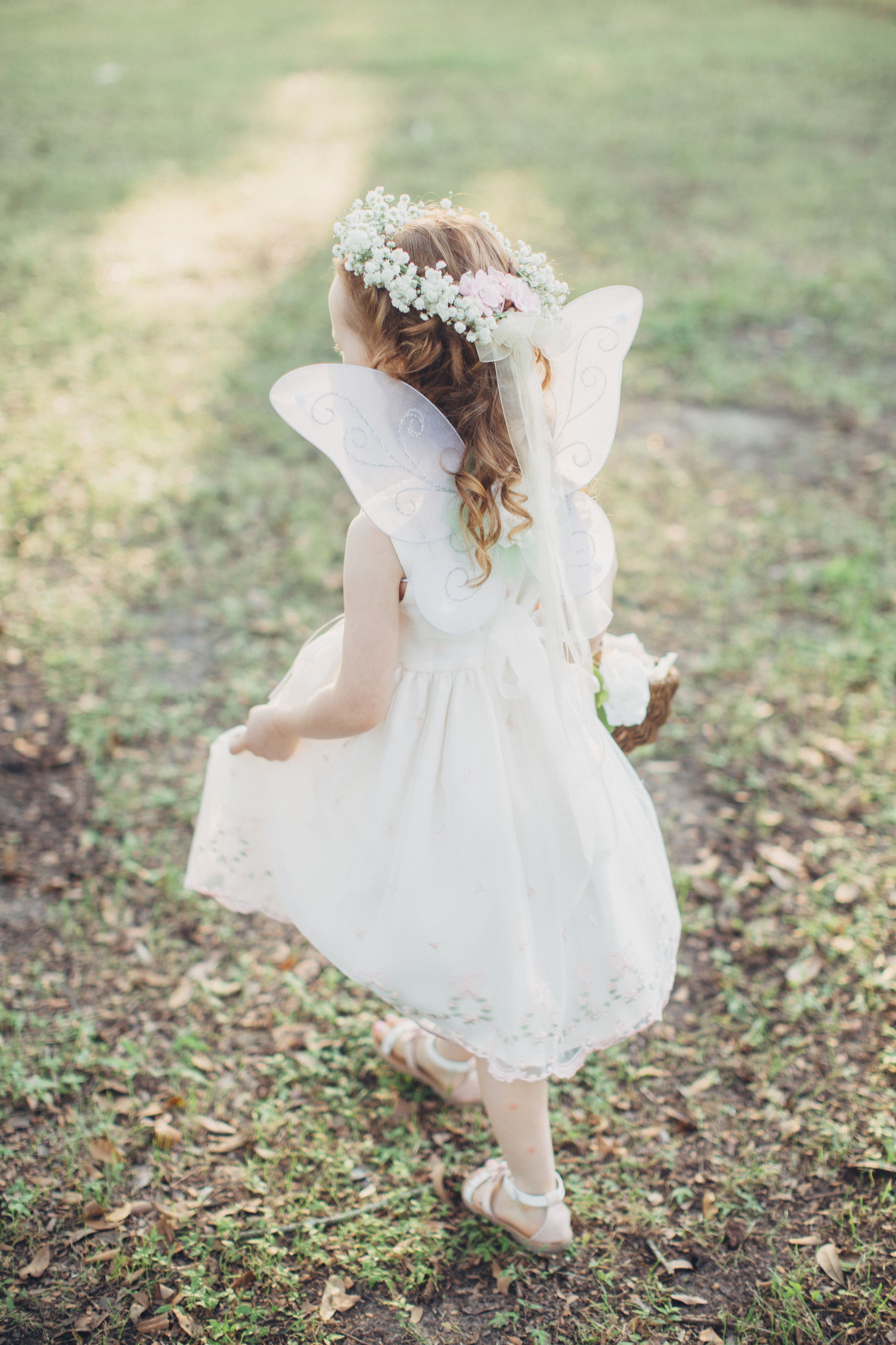 Flower Girl With Fairy Wings in Audubon Park