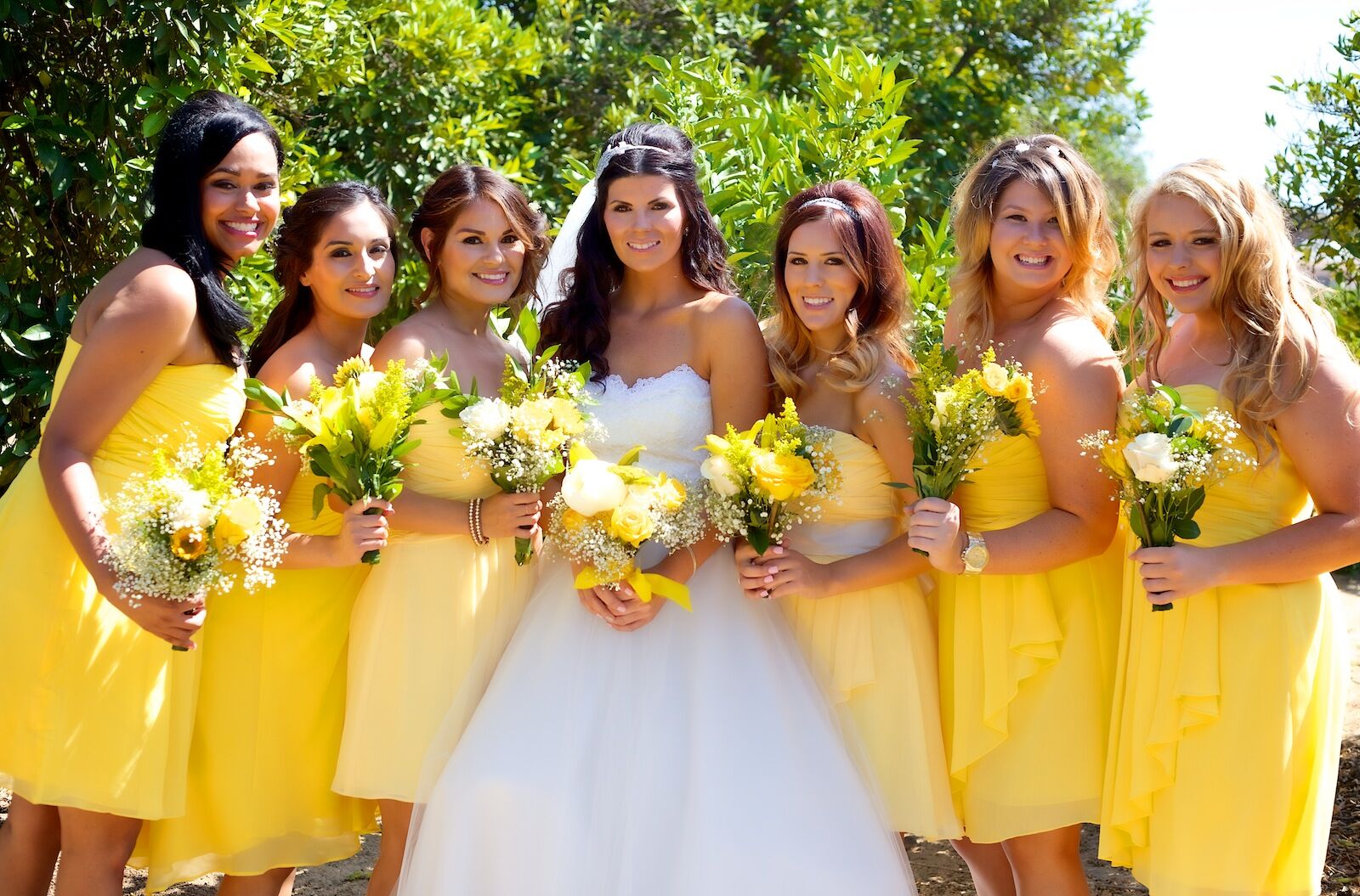 Bridesmaid 2024 yellow dresses