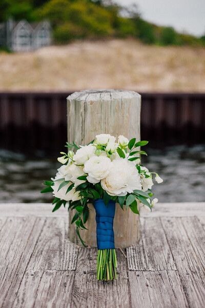 White Bouquet With Greenery