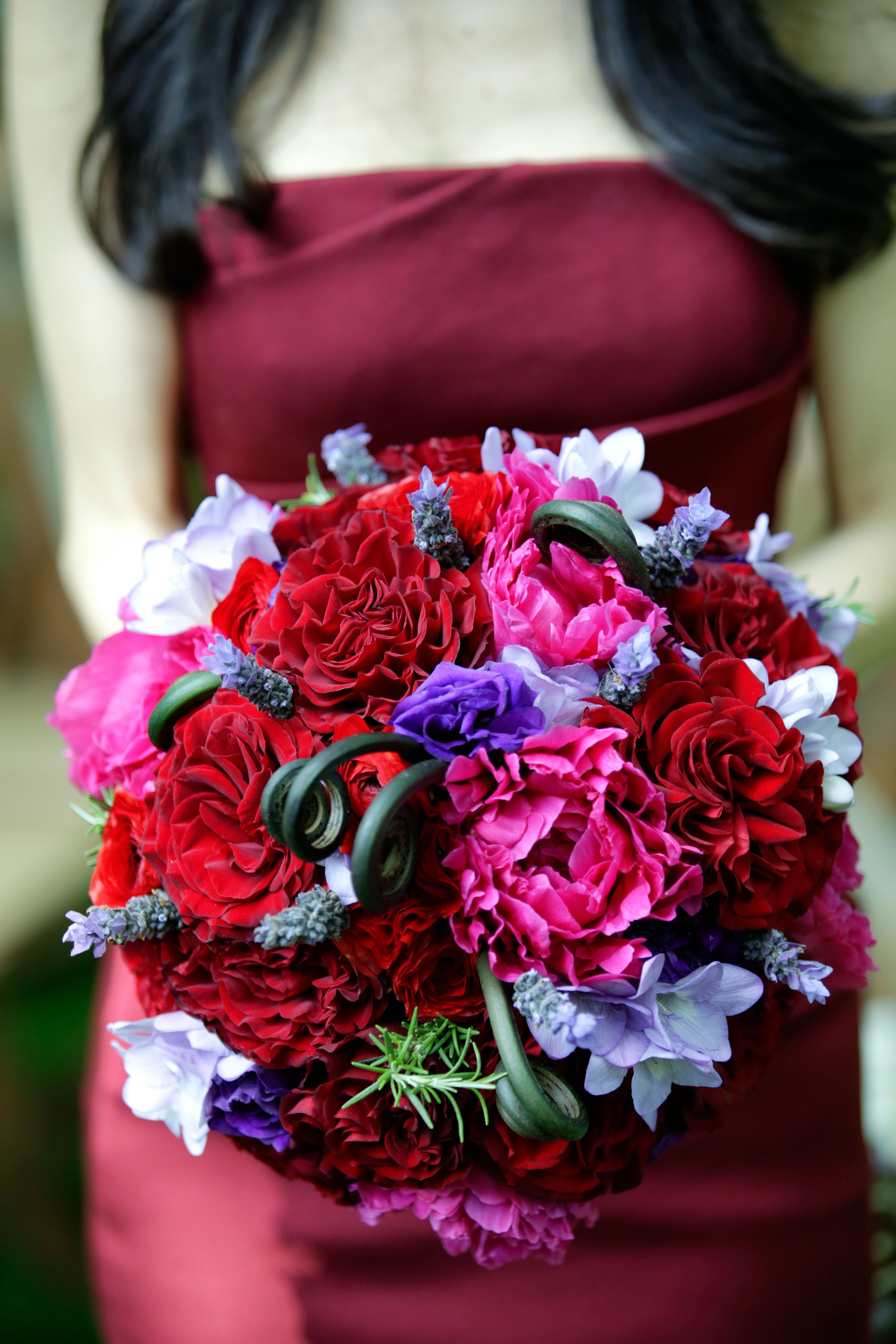 red violet flowers