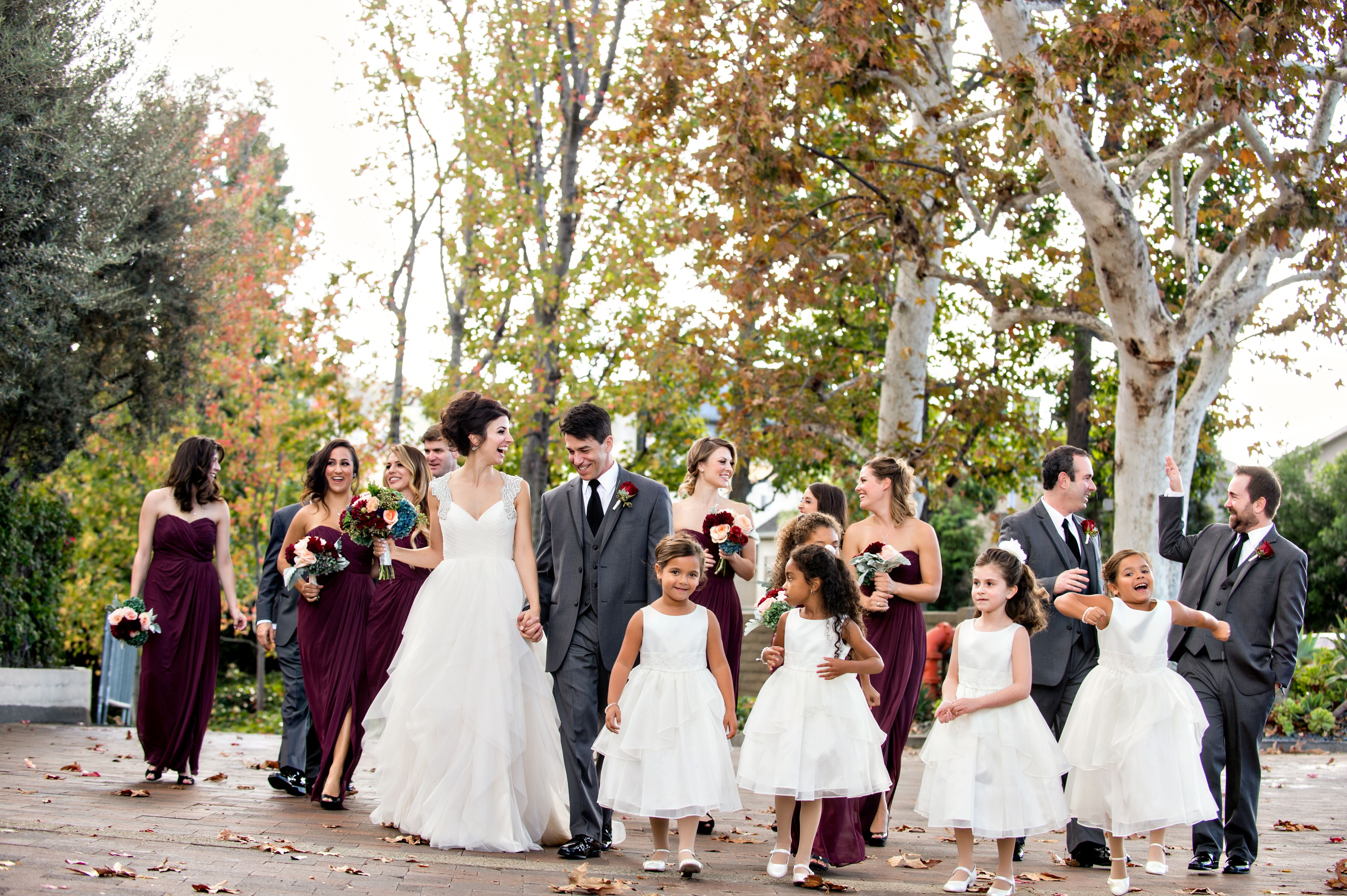 Gray and outlet burgundy wedding