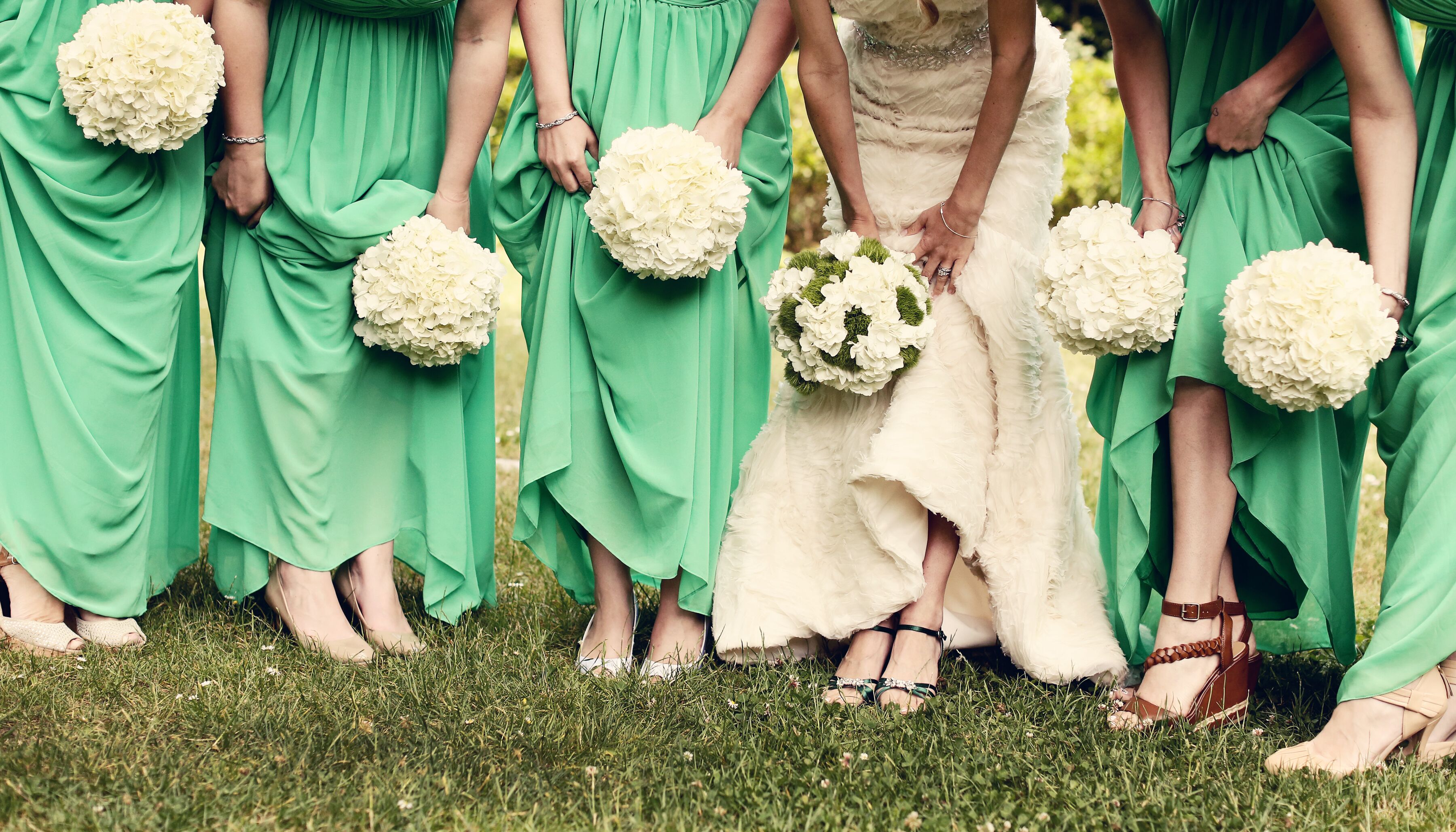 Green on sale bridesmaid shoes