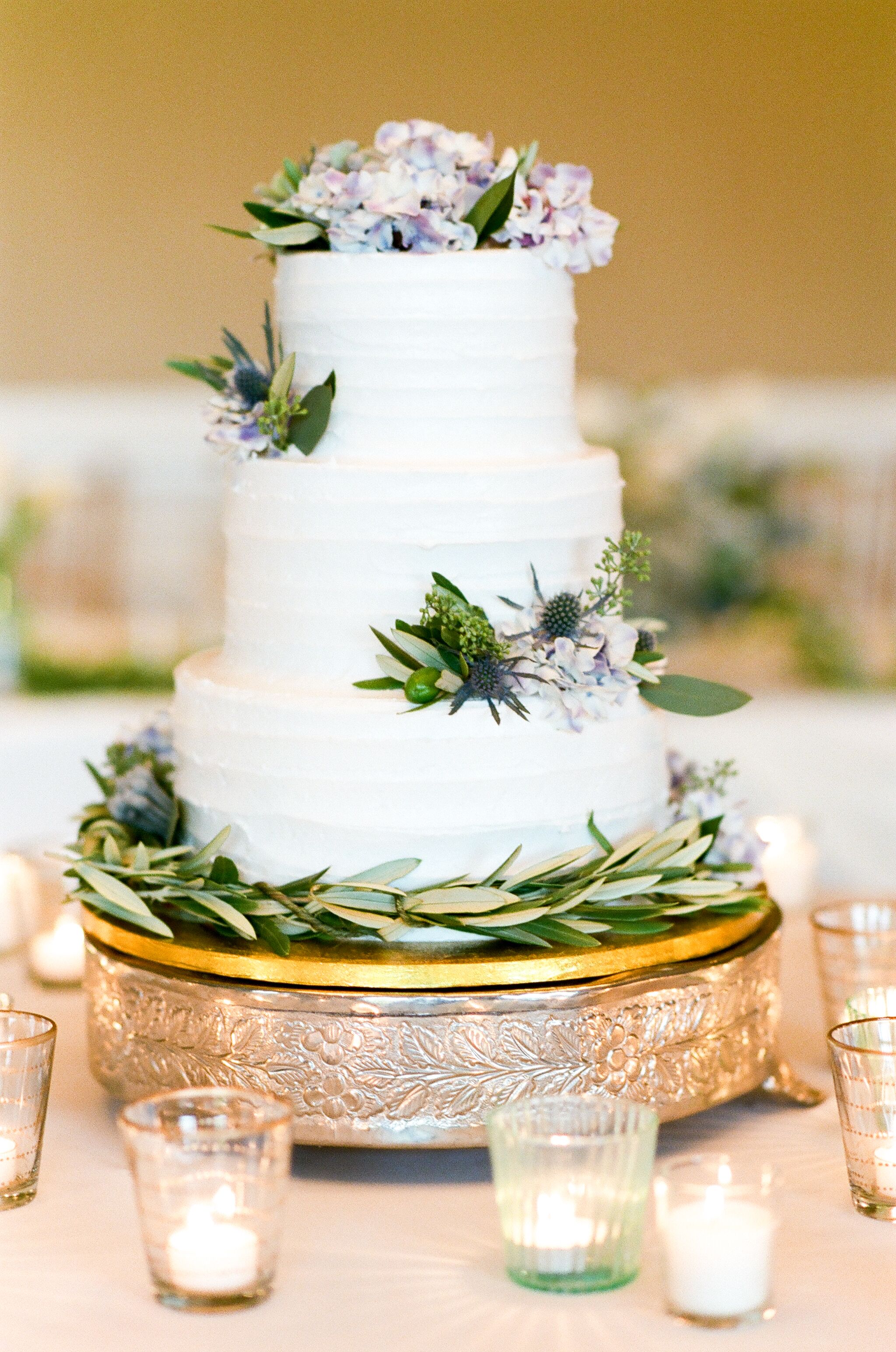 Three-Tier Combed Buttercream Wedding Cake