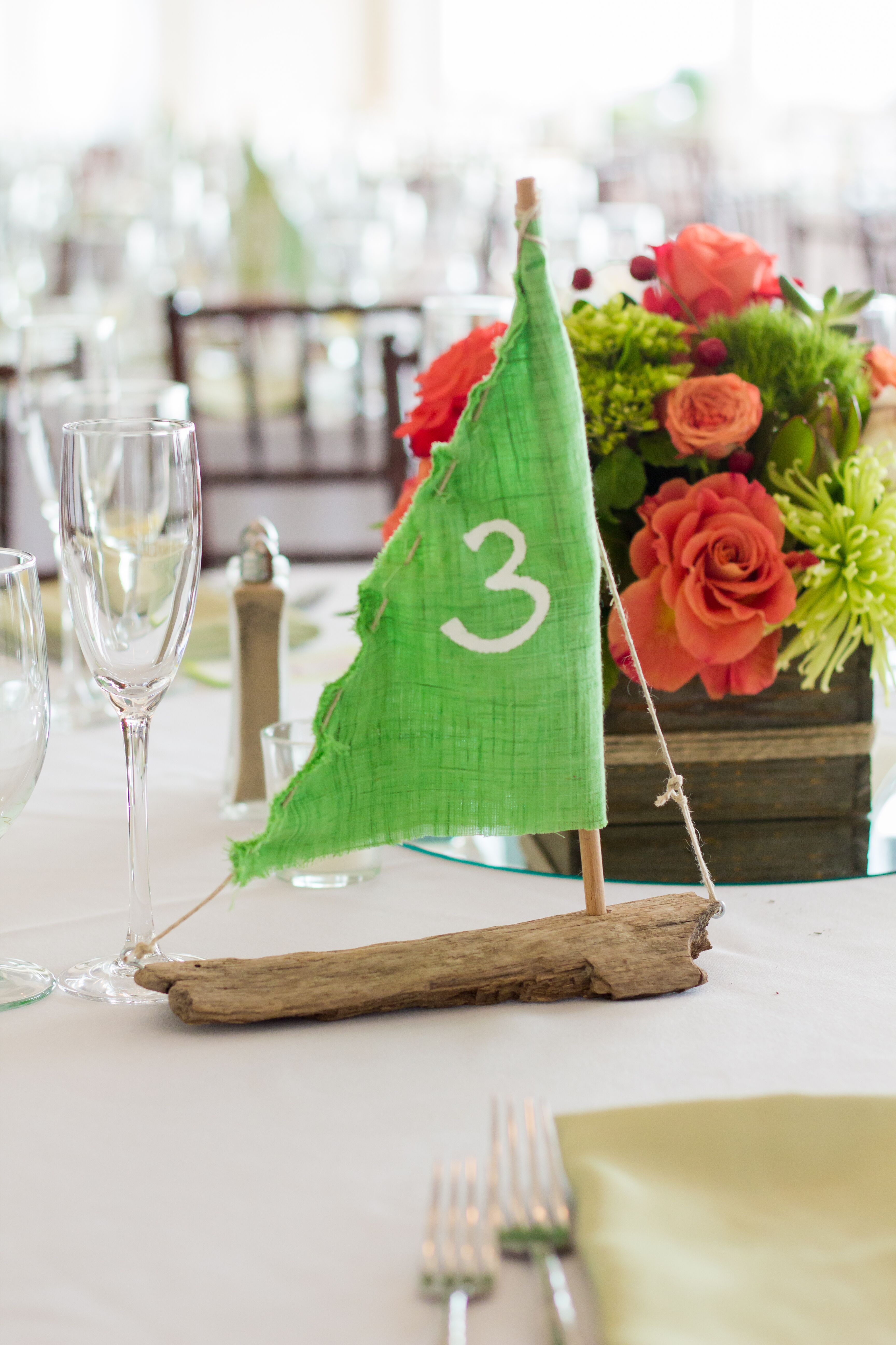 sailboat table numbers