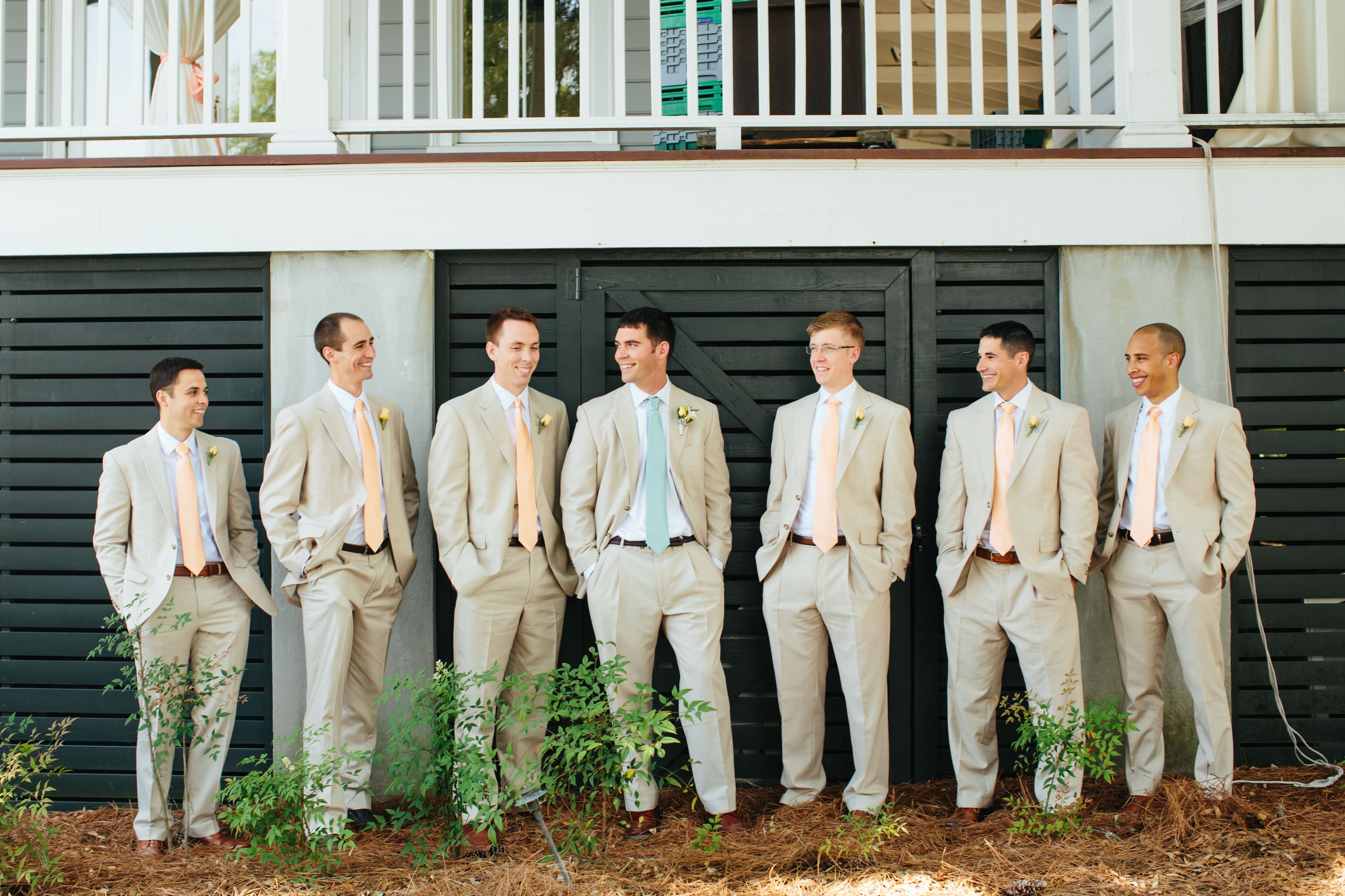 Light Khaki Groomsmen Suits