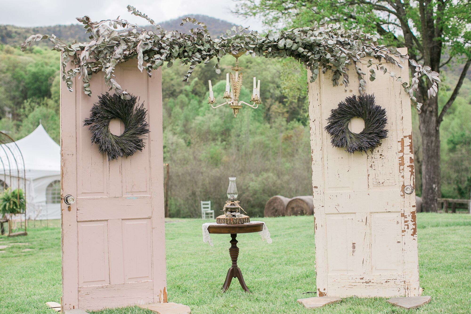 DIY Vintage Door Wedding Arch