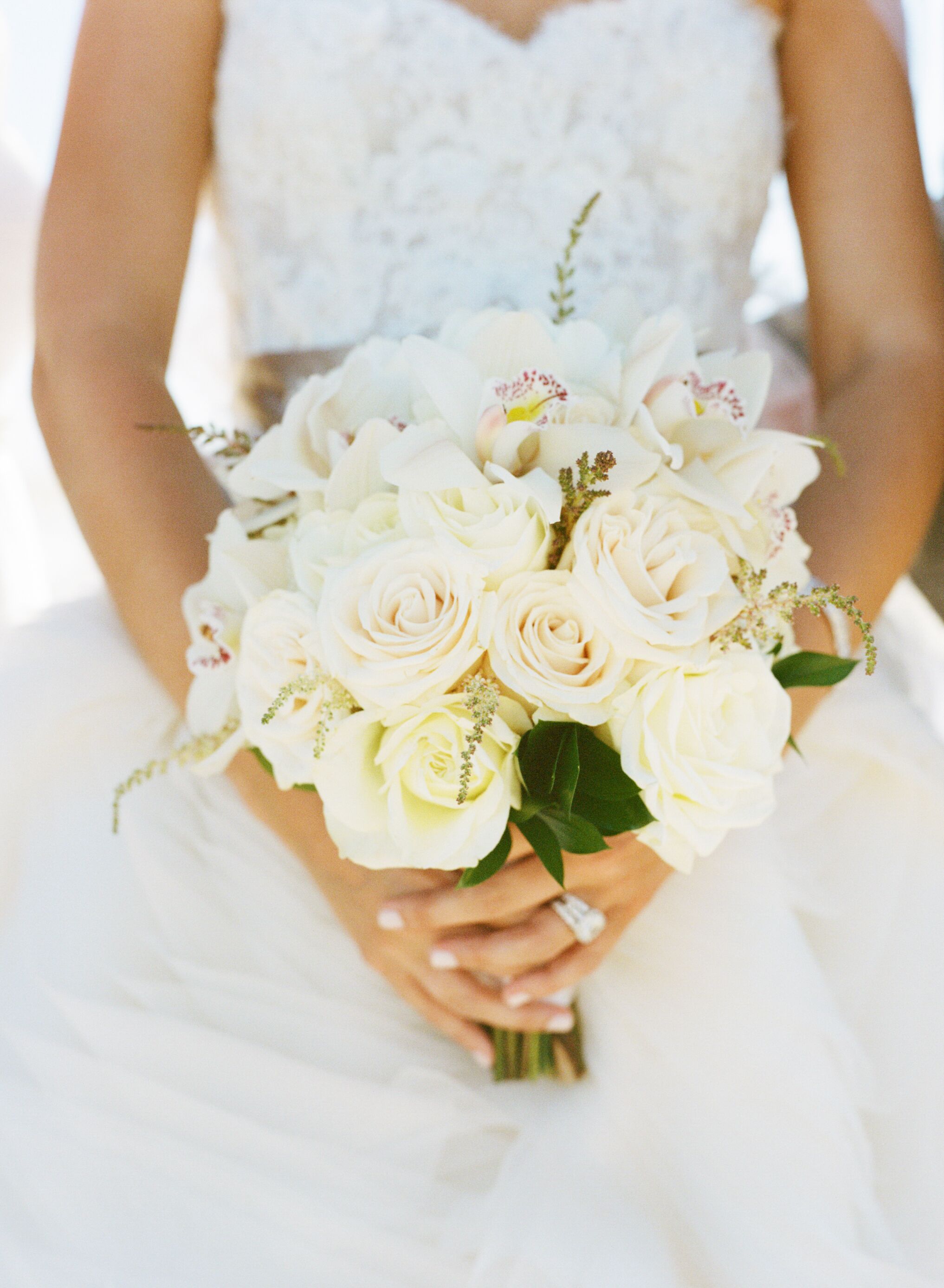 All-White Bridal Bouquet