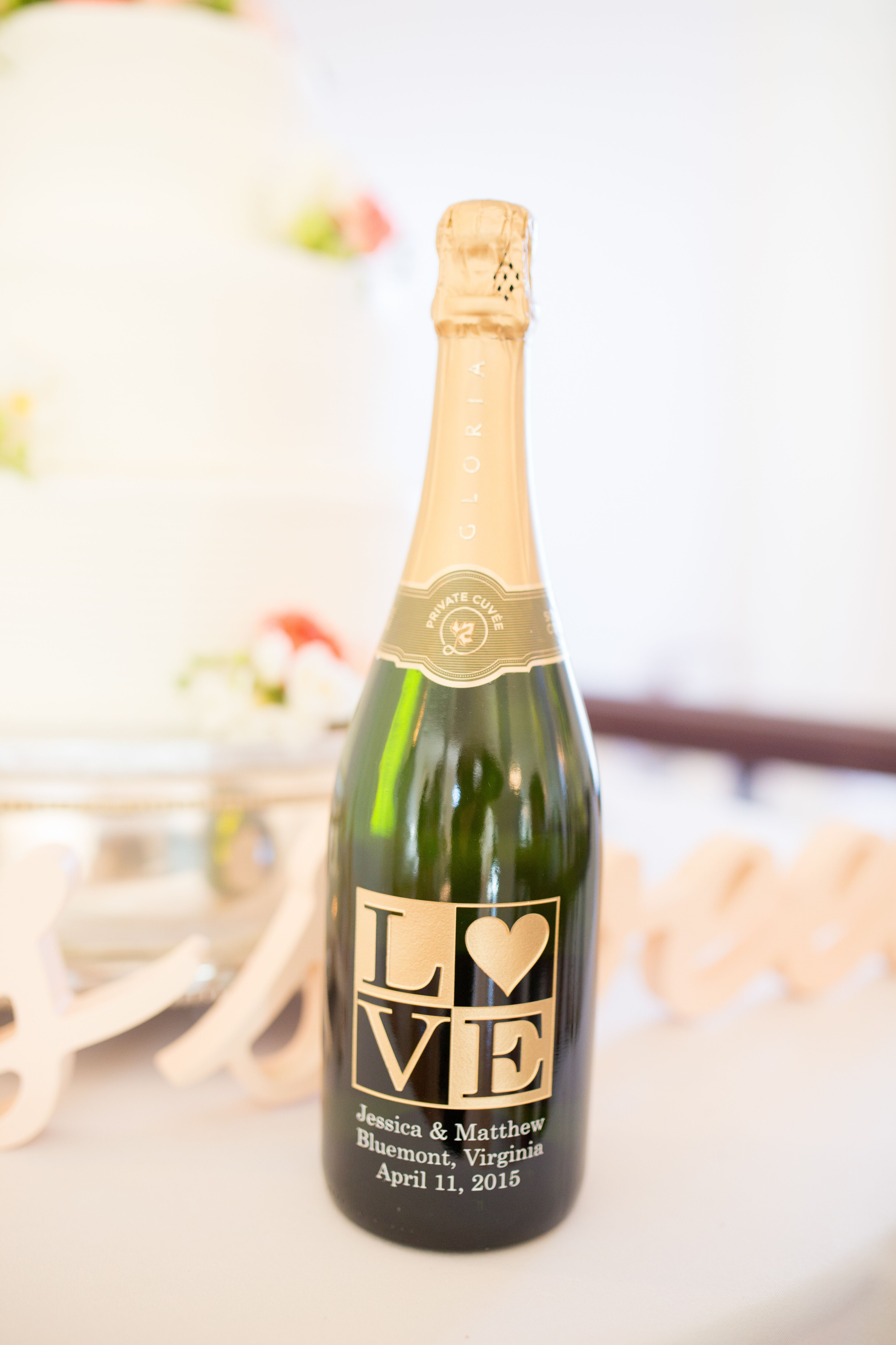 personalized champagne bottles
