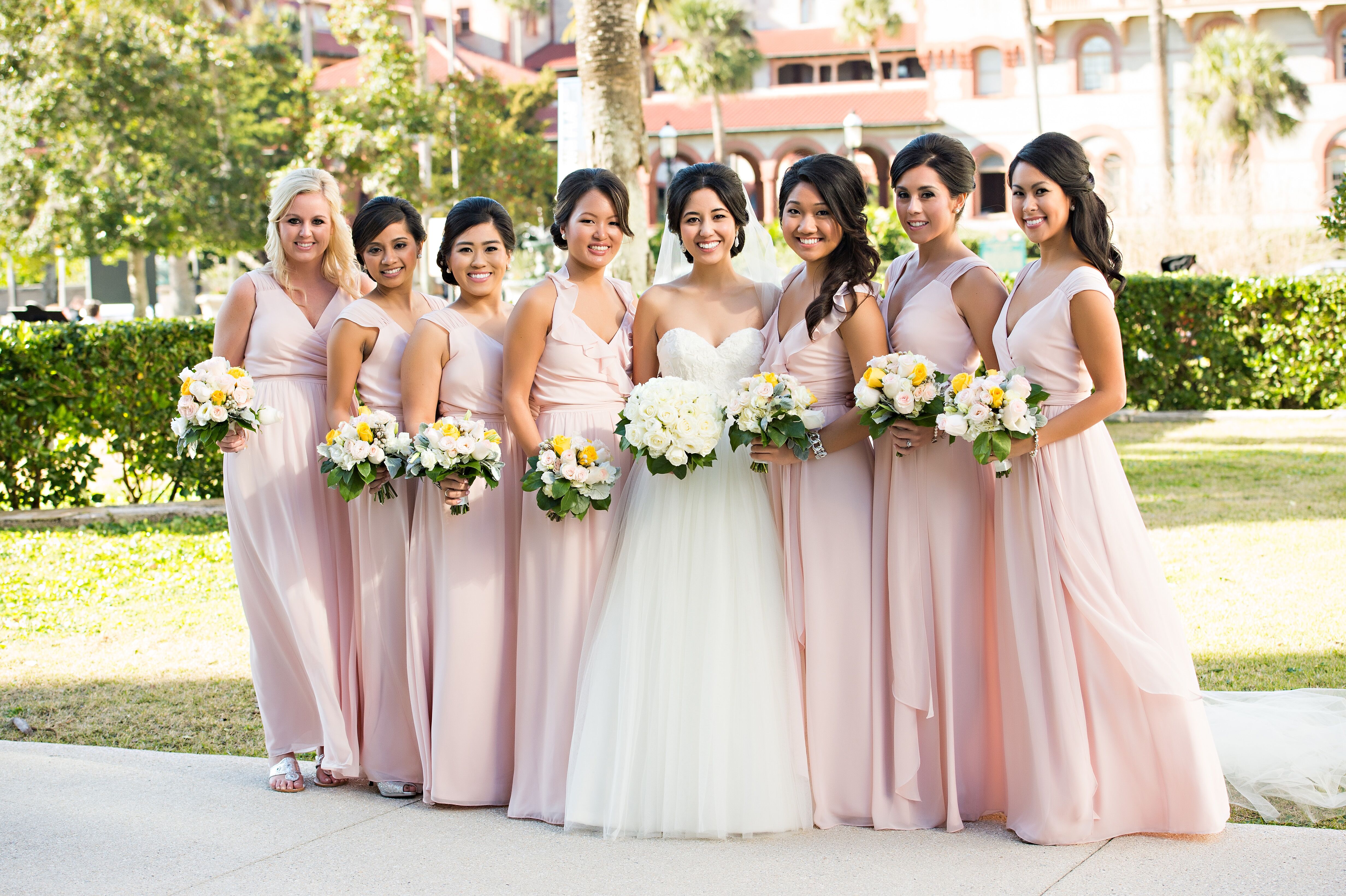 Rose Petal Colored Bridesmaid Dresses