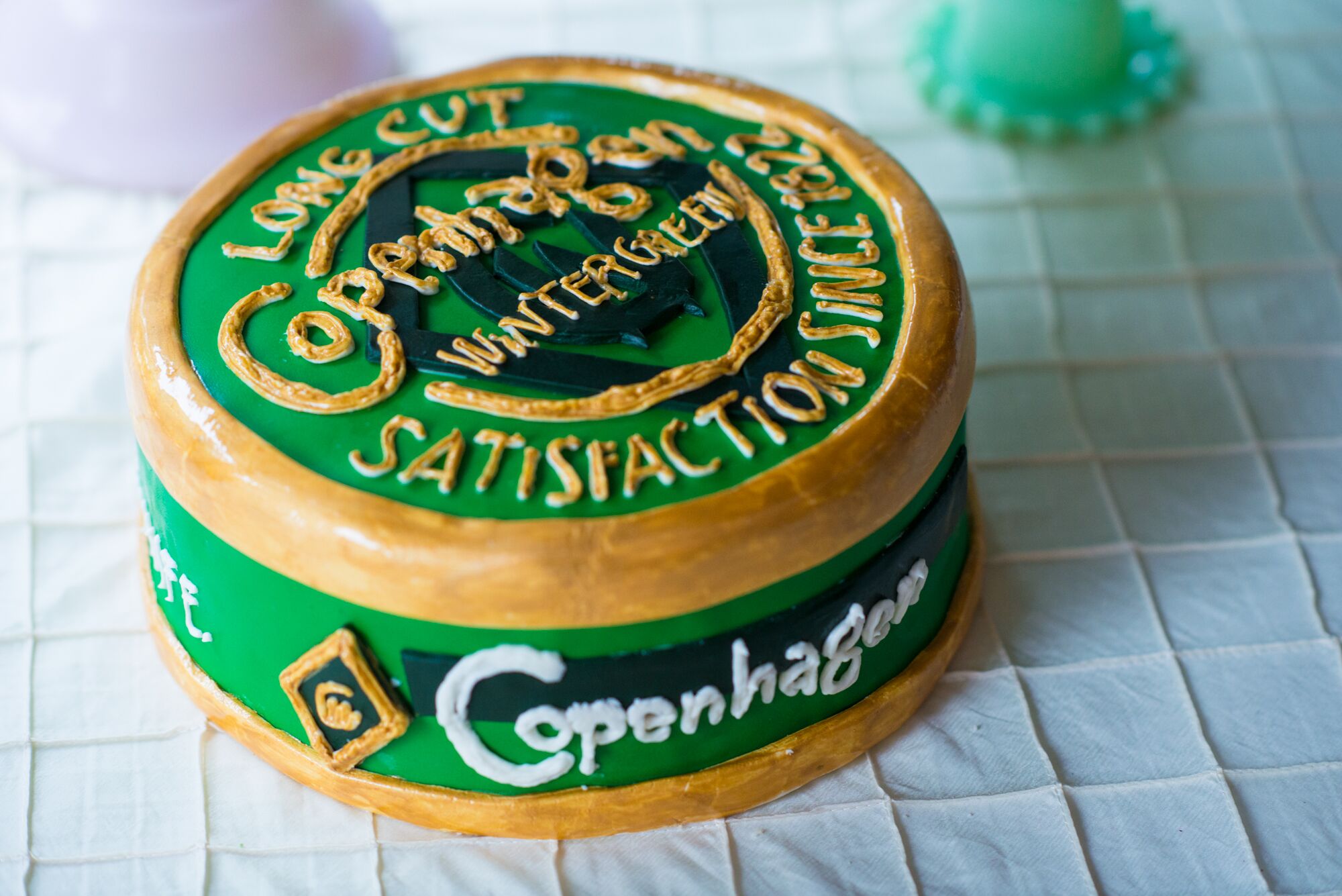 DIY Copenhagen Tobacco-Inspired Groom's cake