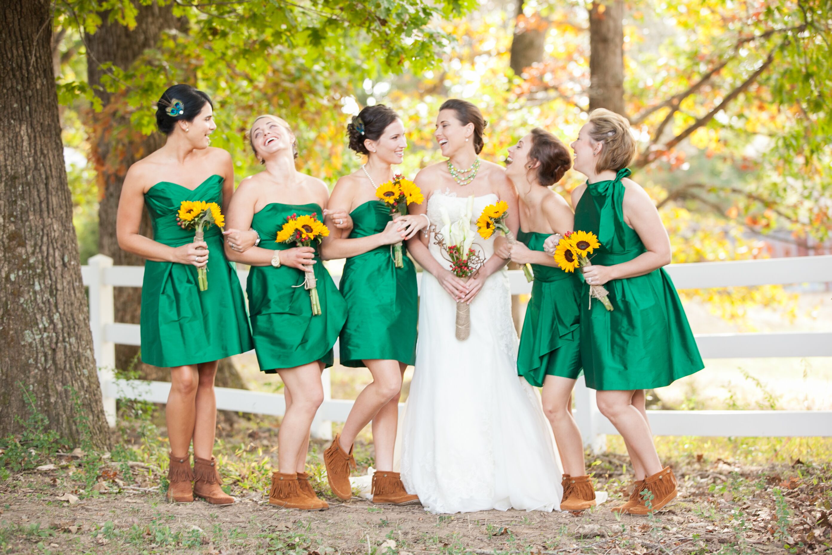 sunflower wedding theme bridesmaid dresses Timeless Charm Sunflower Wedding for $25K  Real Weddings