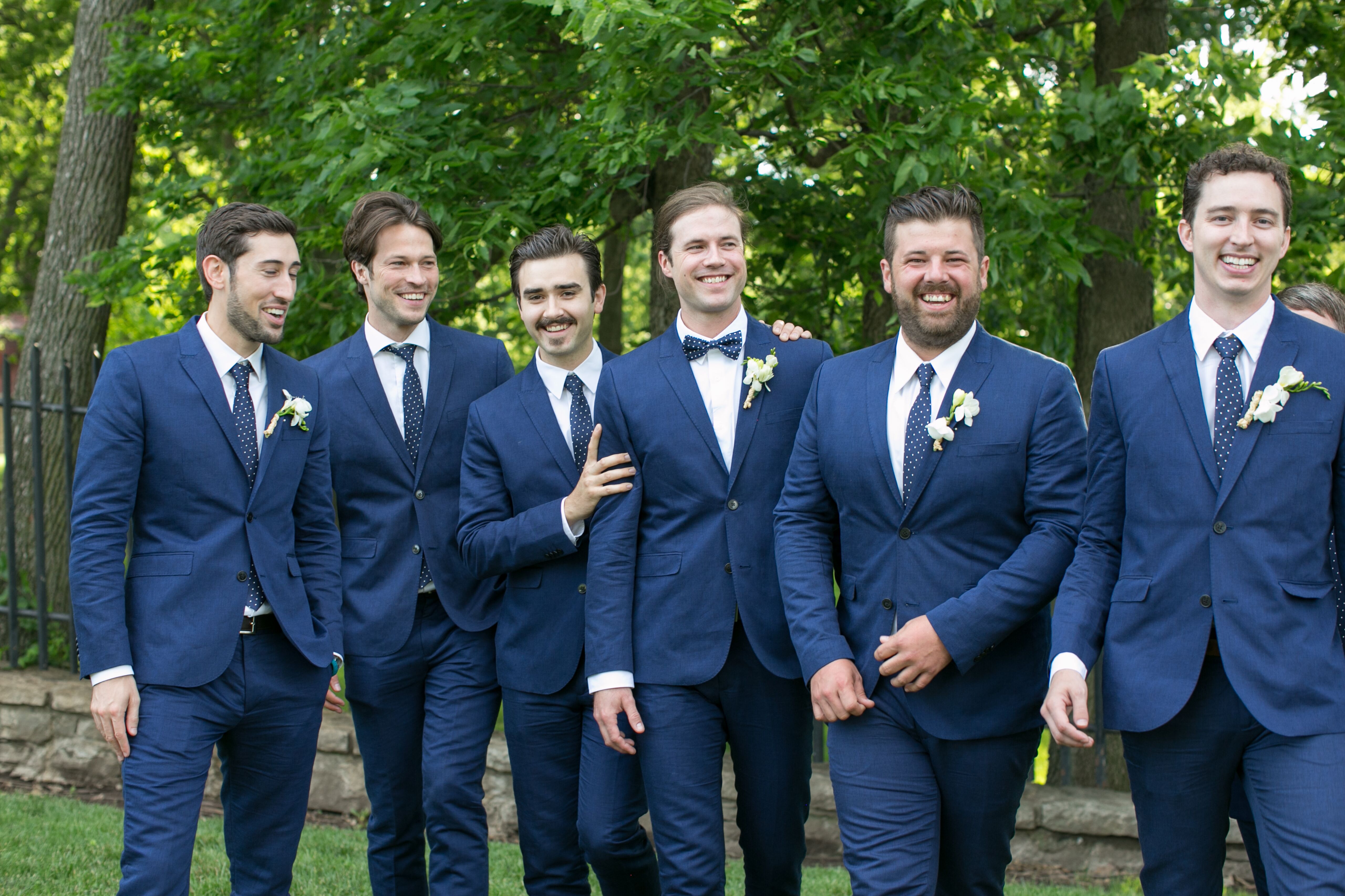 Blue Groomsmen Suits