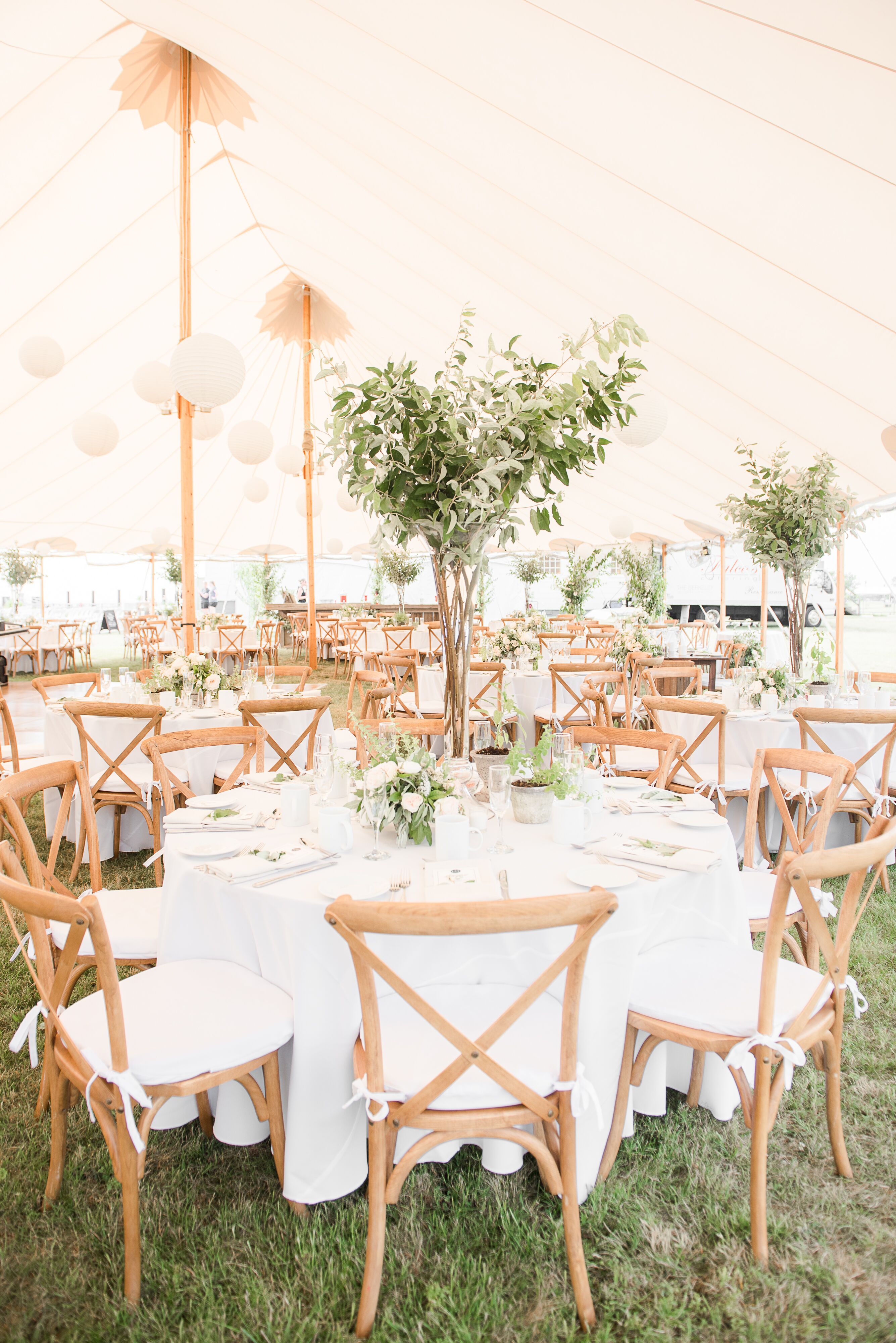 Tall Fresh Greenery Centerpieces