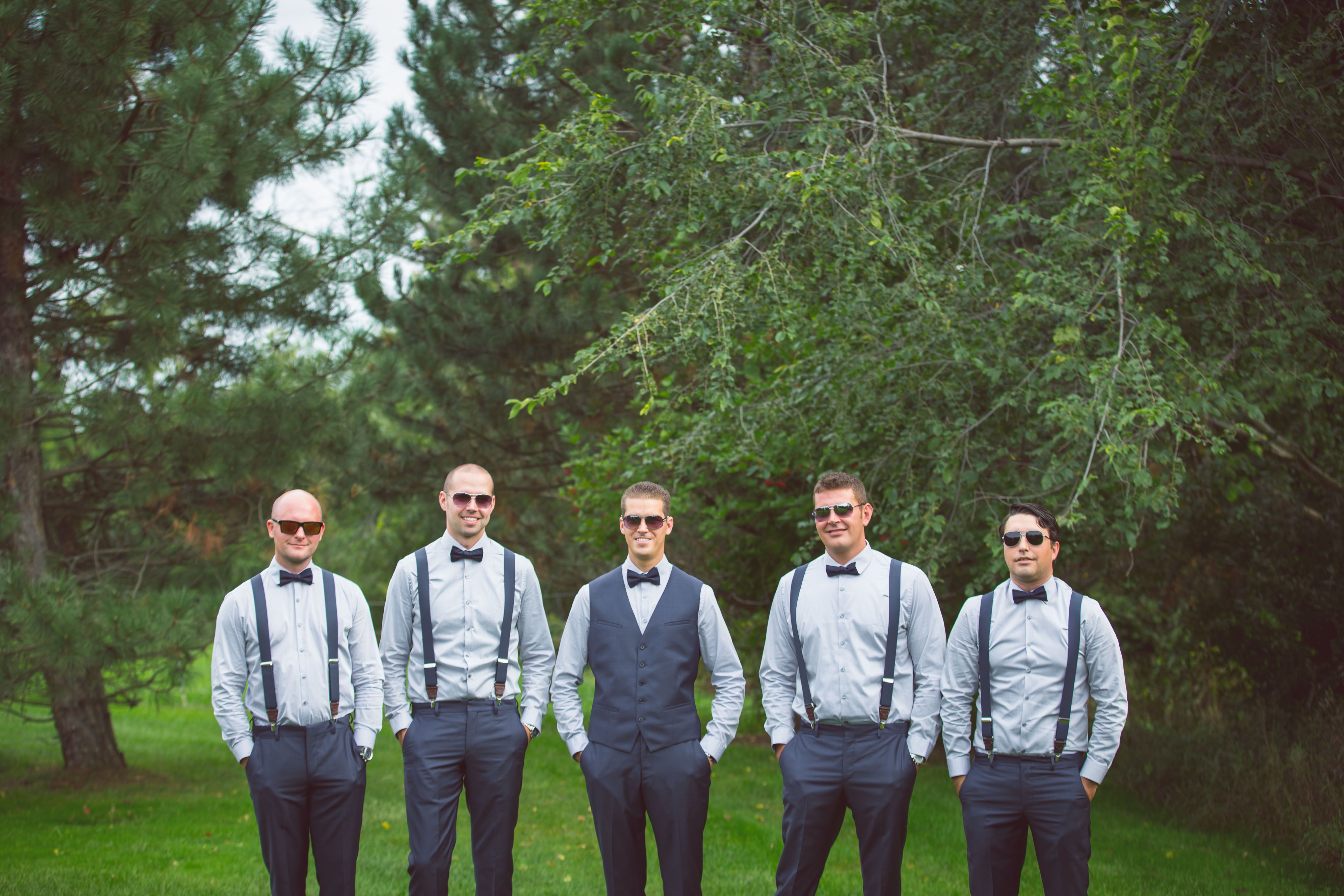 Groomsmen attire shop with suspenders