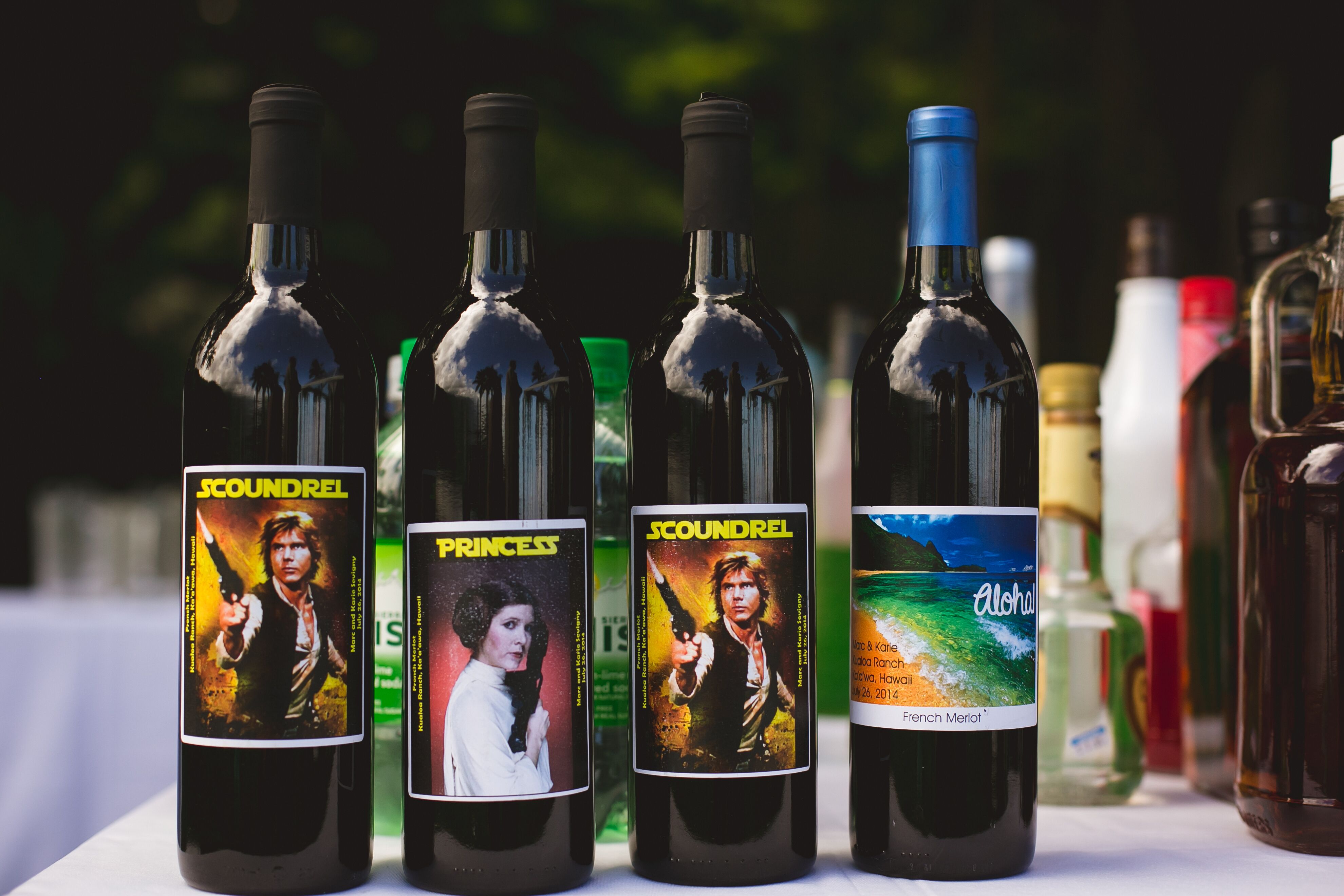Star Wars theme wine label made in the online design studio