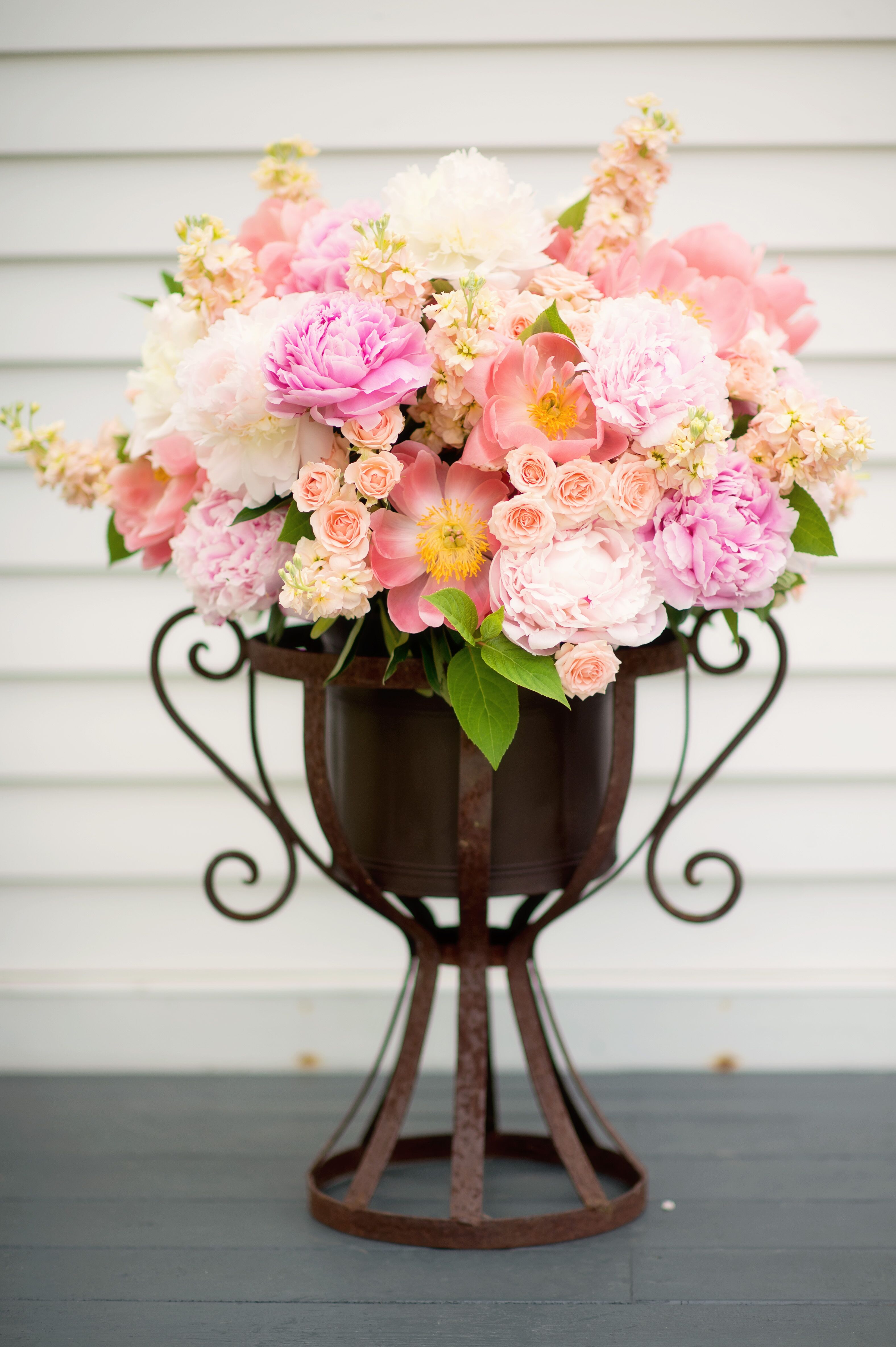 Pink Peony Ceremony Arrangement