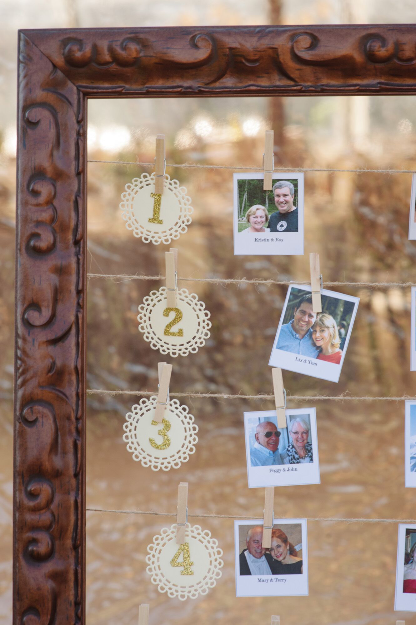 Photograph Seating Chart in Frame