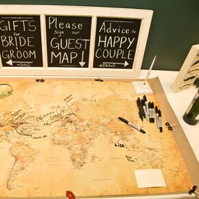 Map Of The World Guest Book World-Map Guest Book