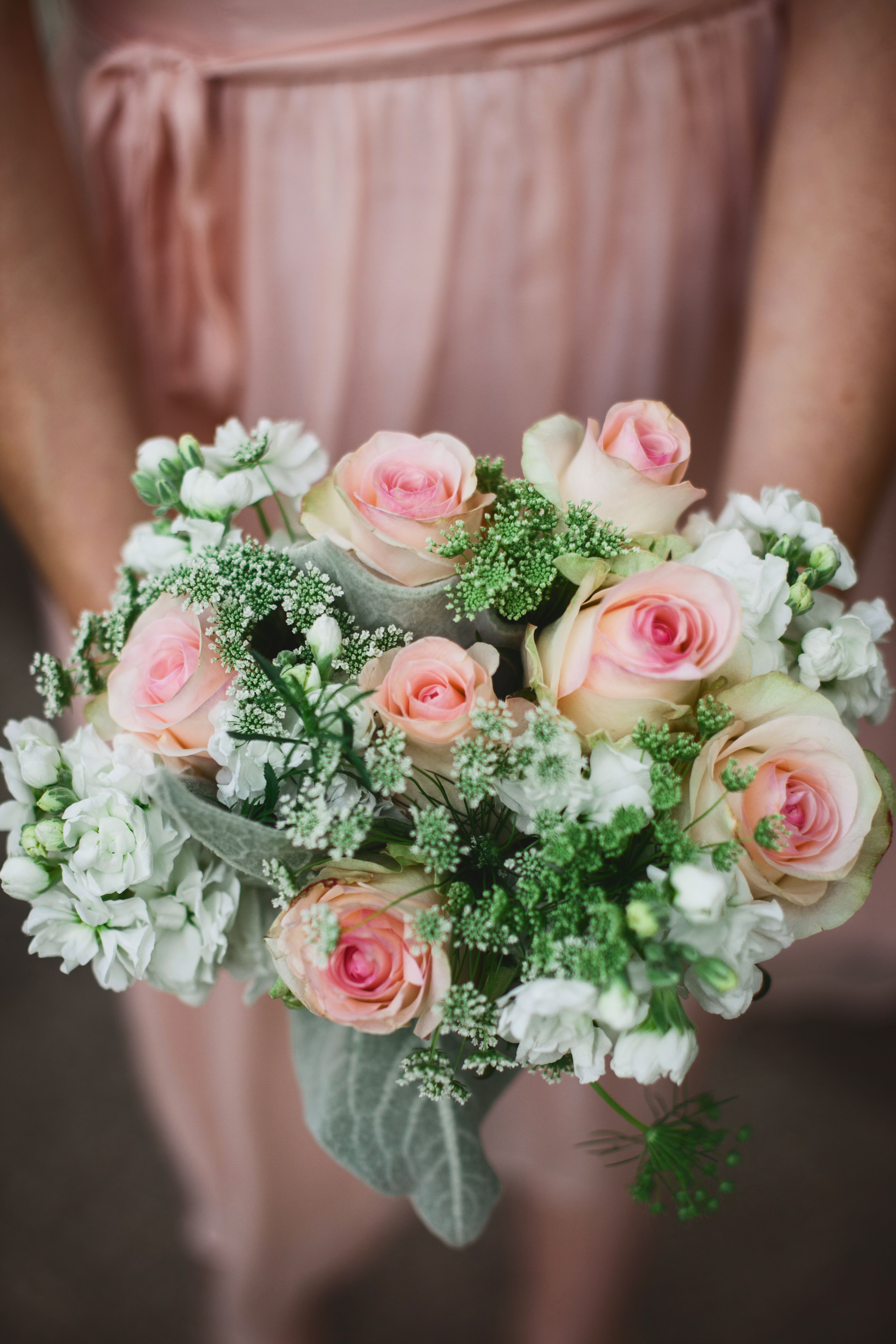 Pink Rose Bridesmaid Bouquet