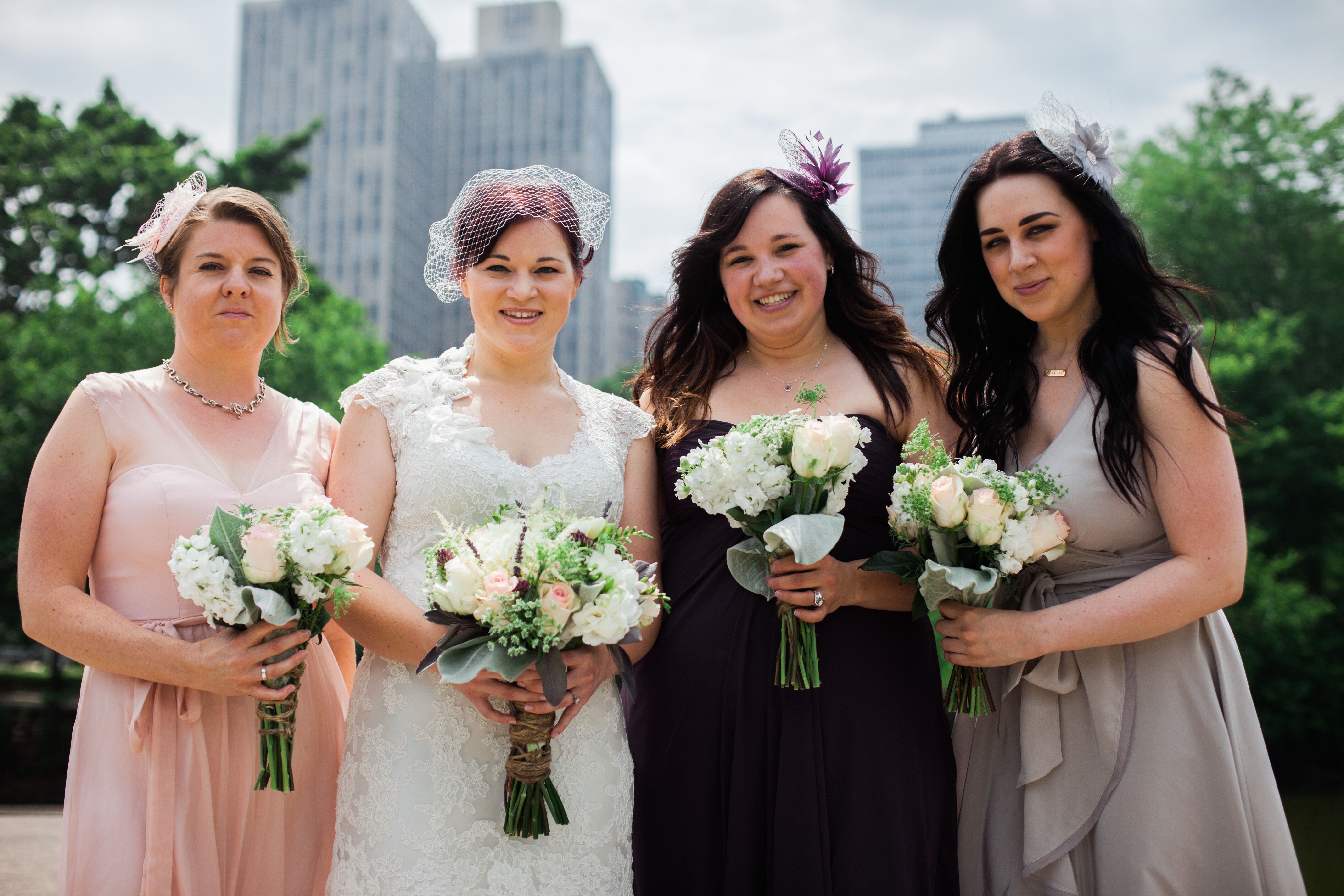 Bridesmaids sales with fascinators