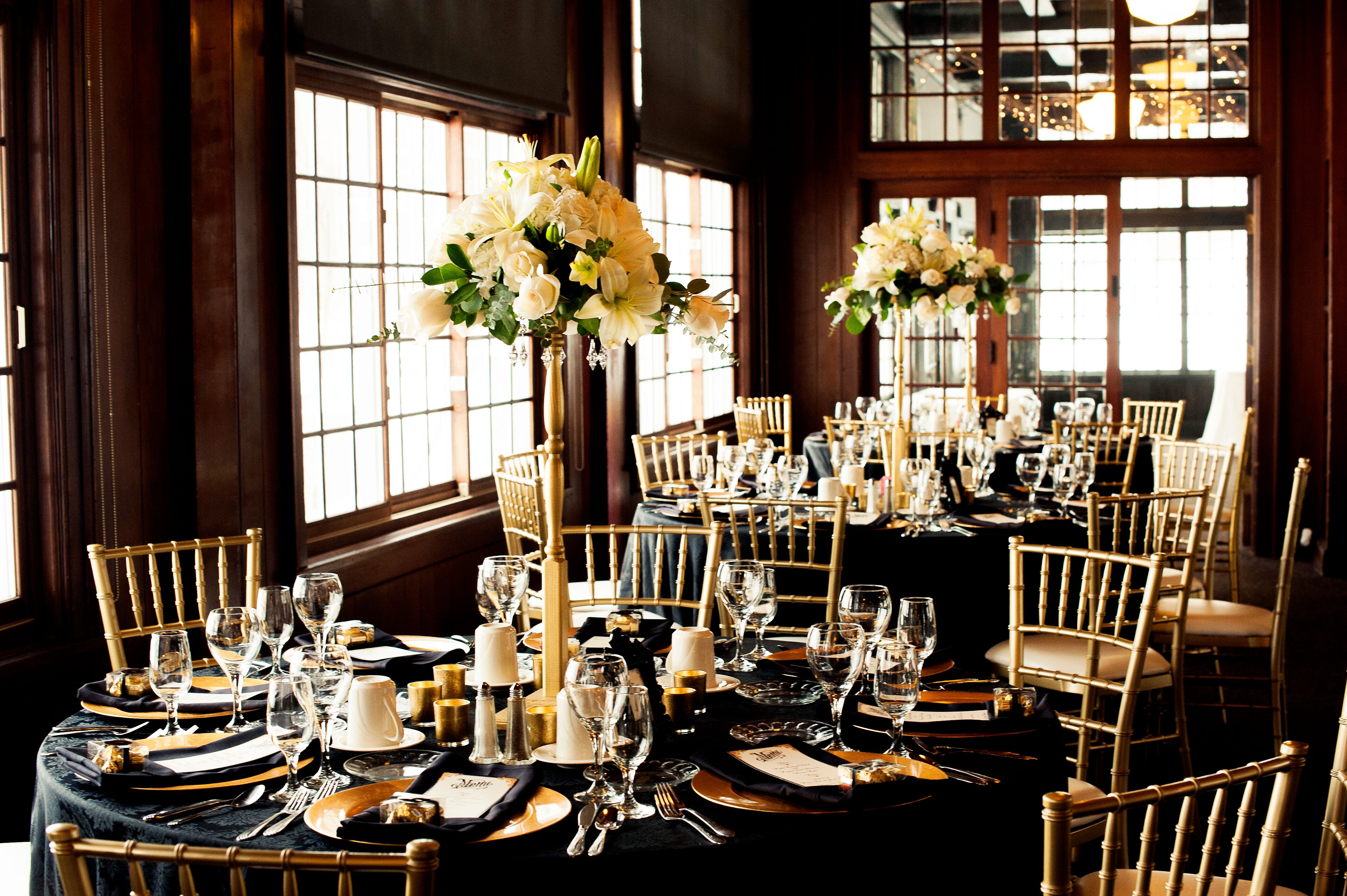 Tall Ivory Floral Centerpieces