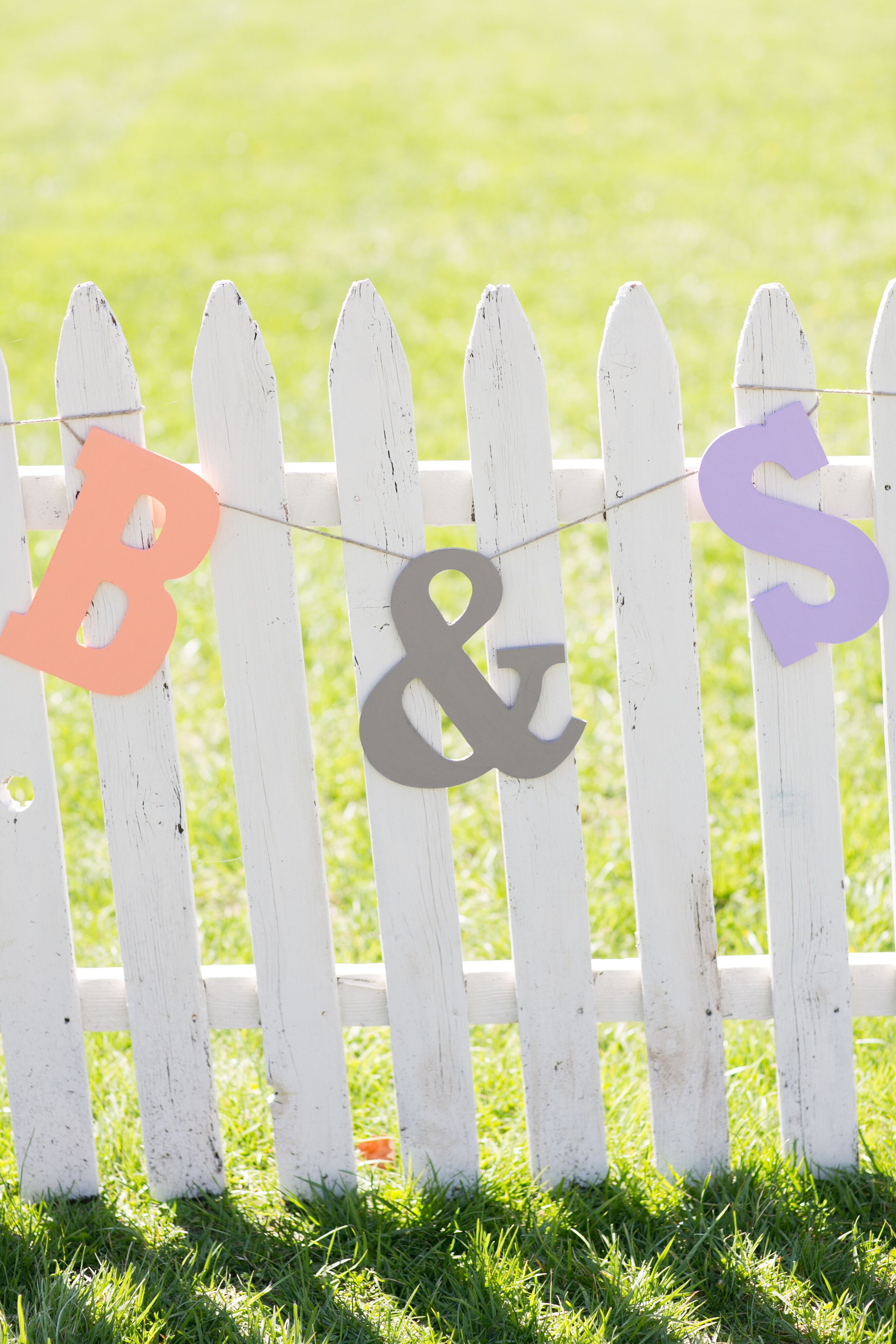 Rustic White Picket Fence Ceremony Backdrop