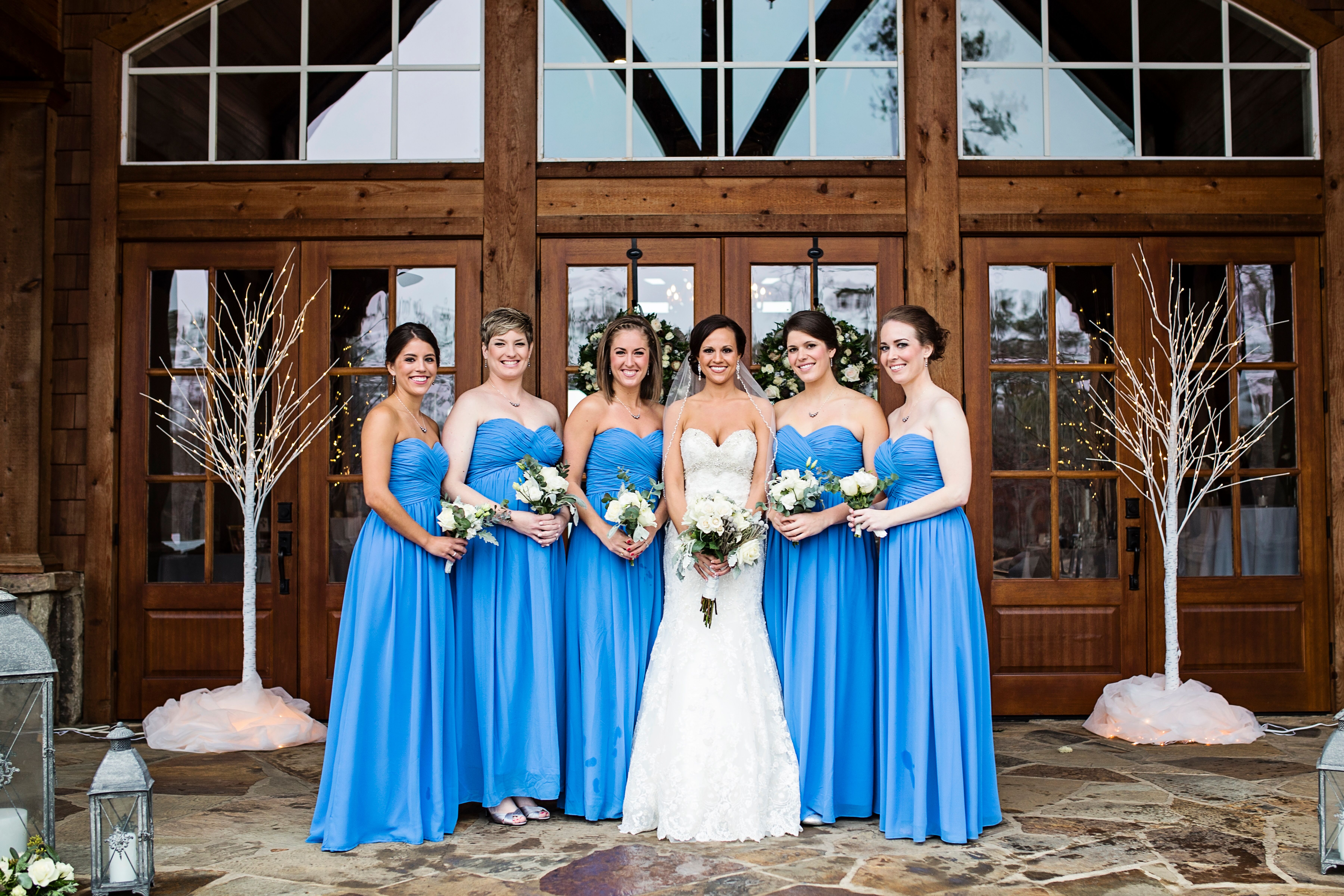 Cornflower blue best sale bridesmaid dresses sale