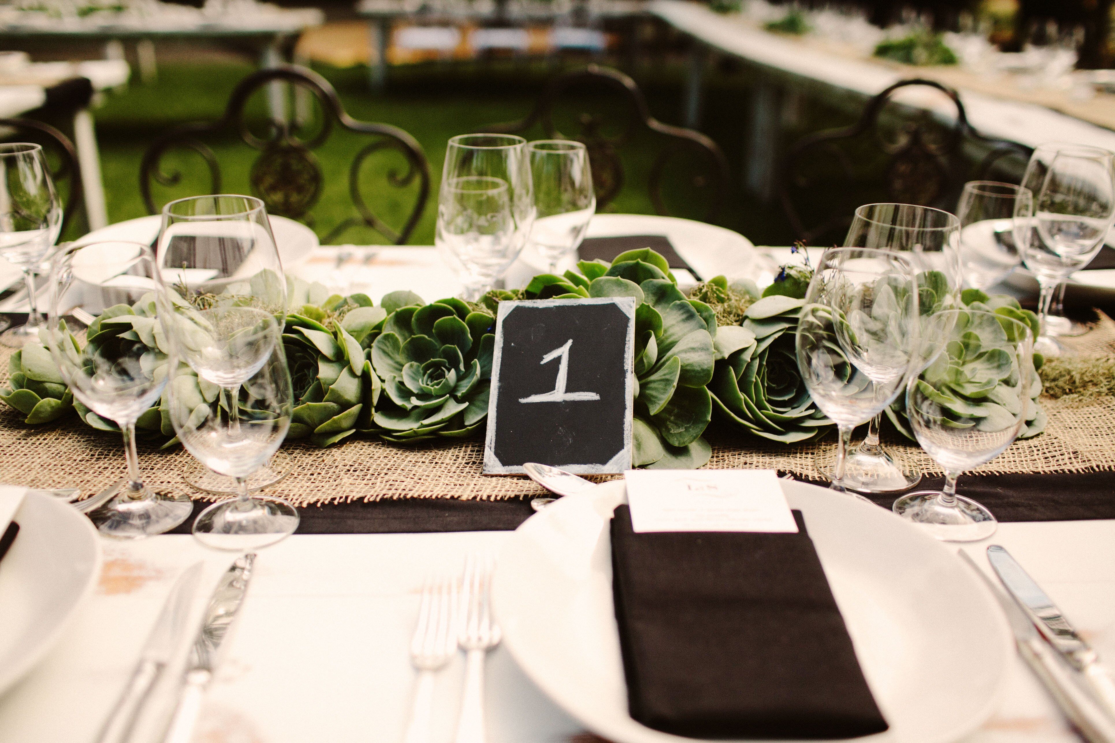 Place Settings and Table Numbers