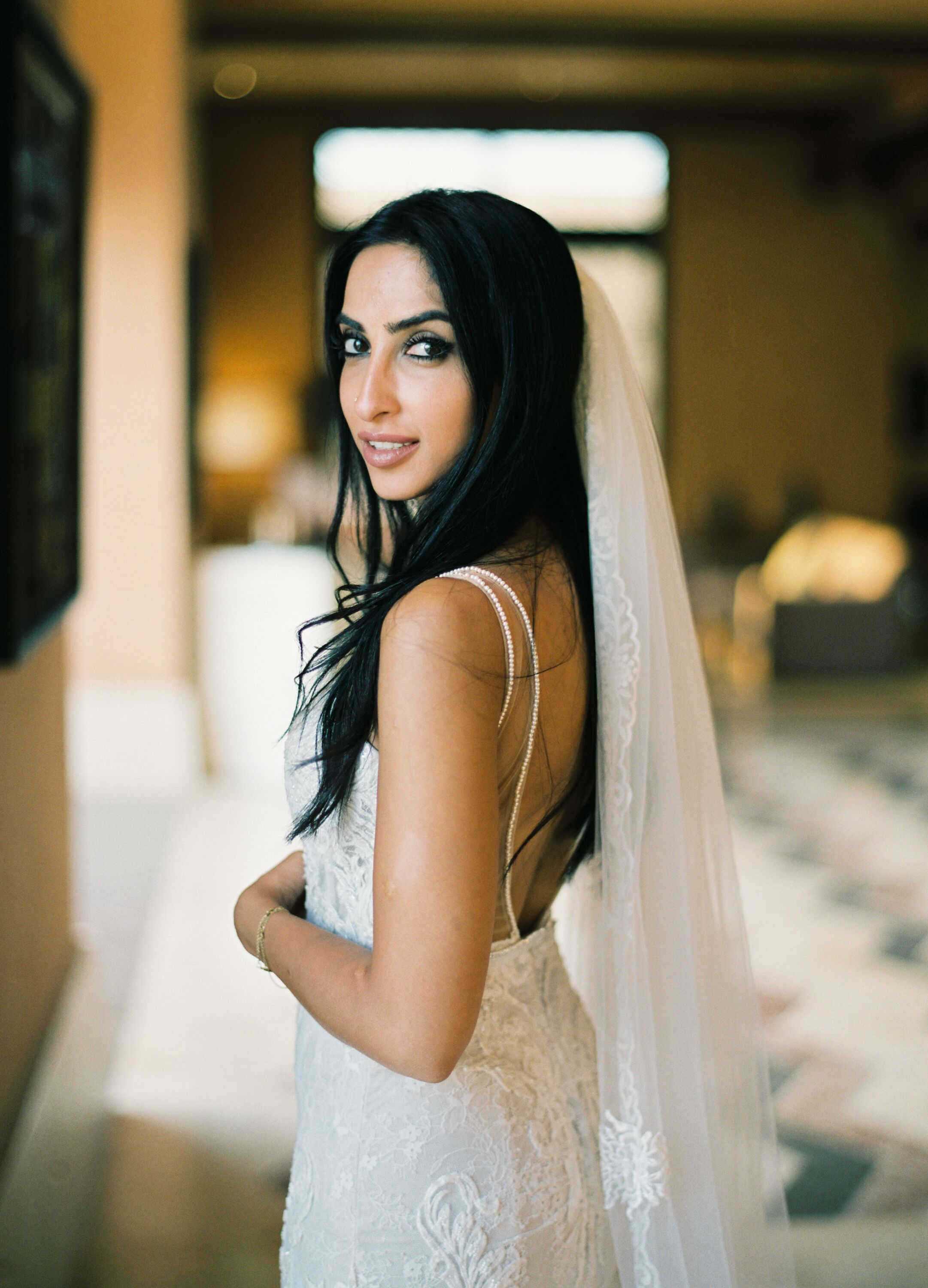 Lace-Embellished Cathedral-Length Veil