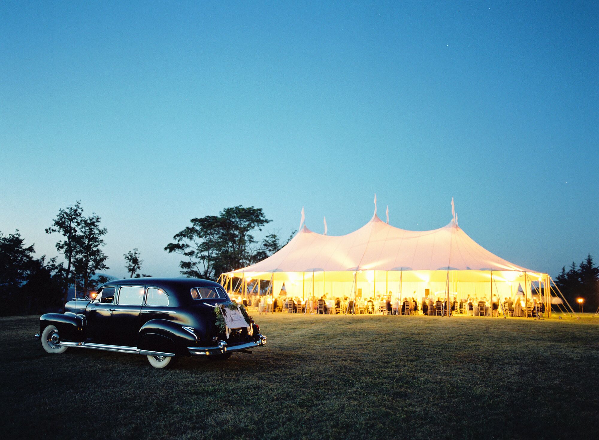 Tented Outdoor Wedding Reception