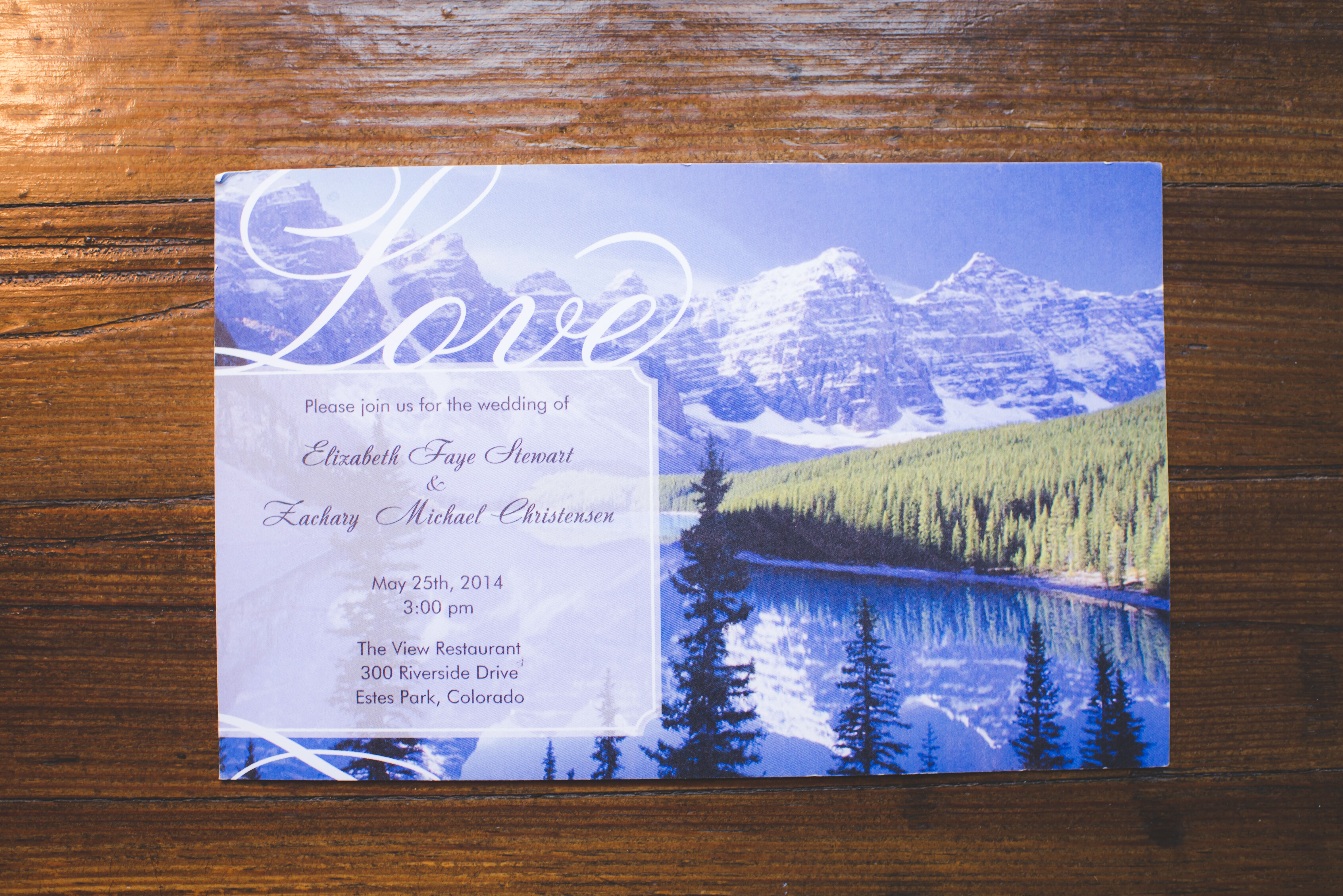 Colorado Themed Wedding Invitations 2