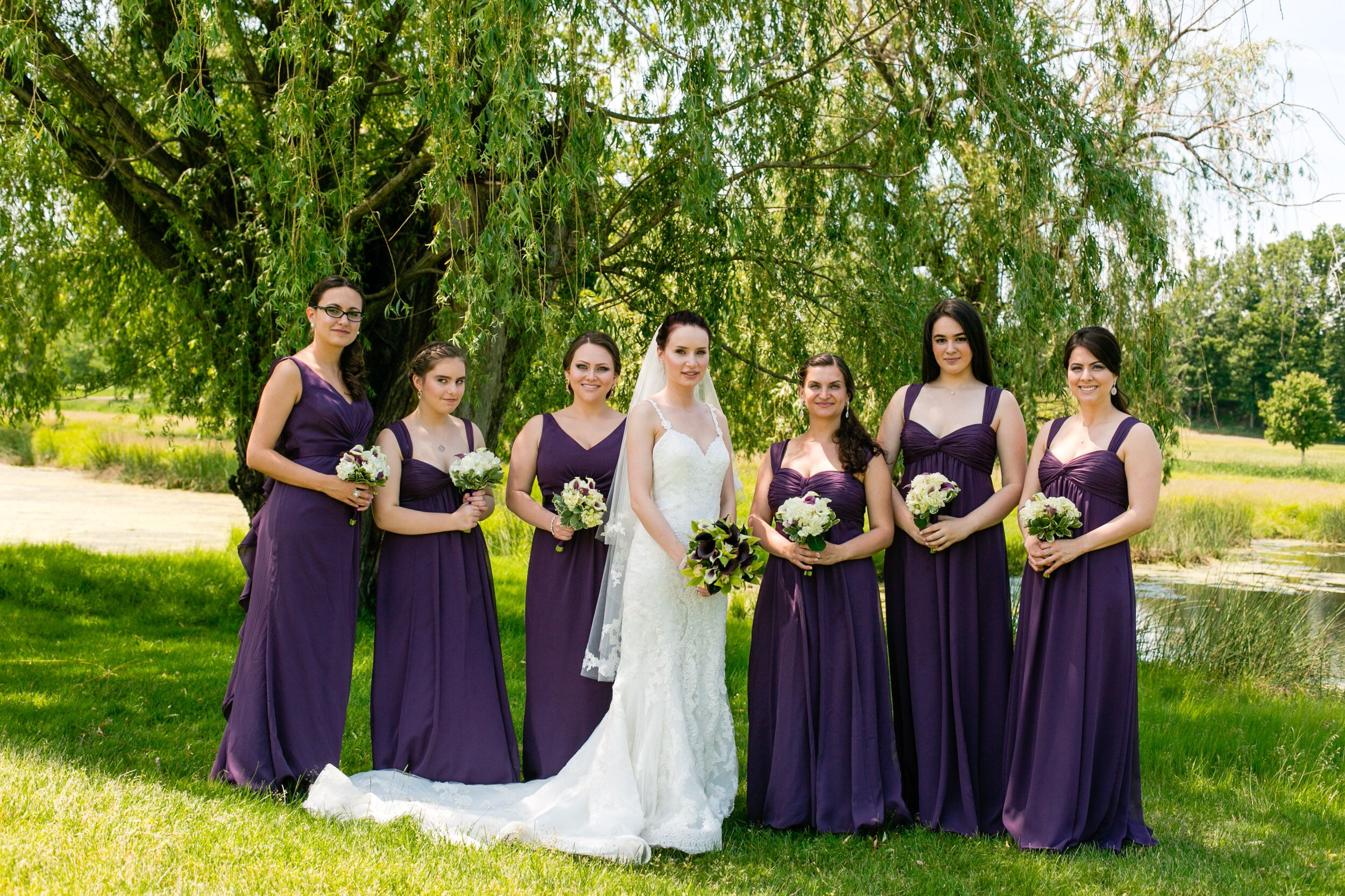 Dark purple store bridesmaid dresses