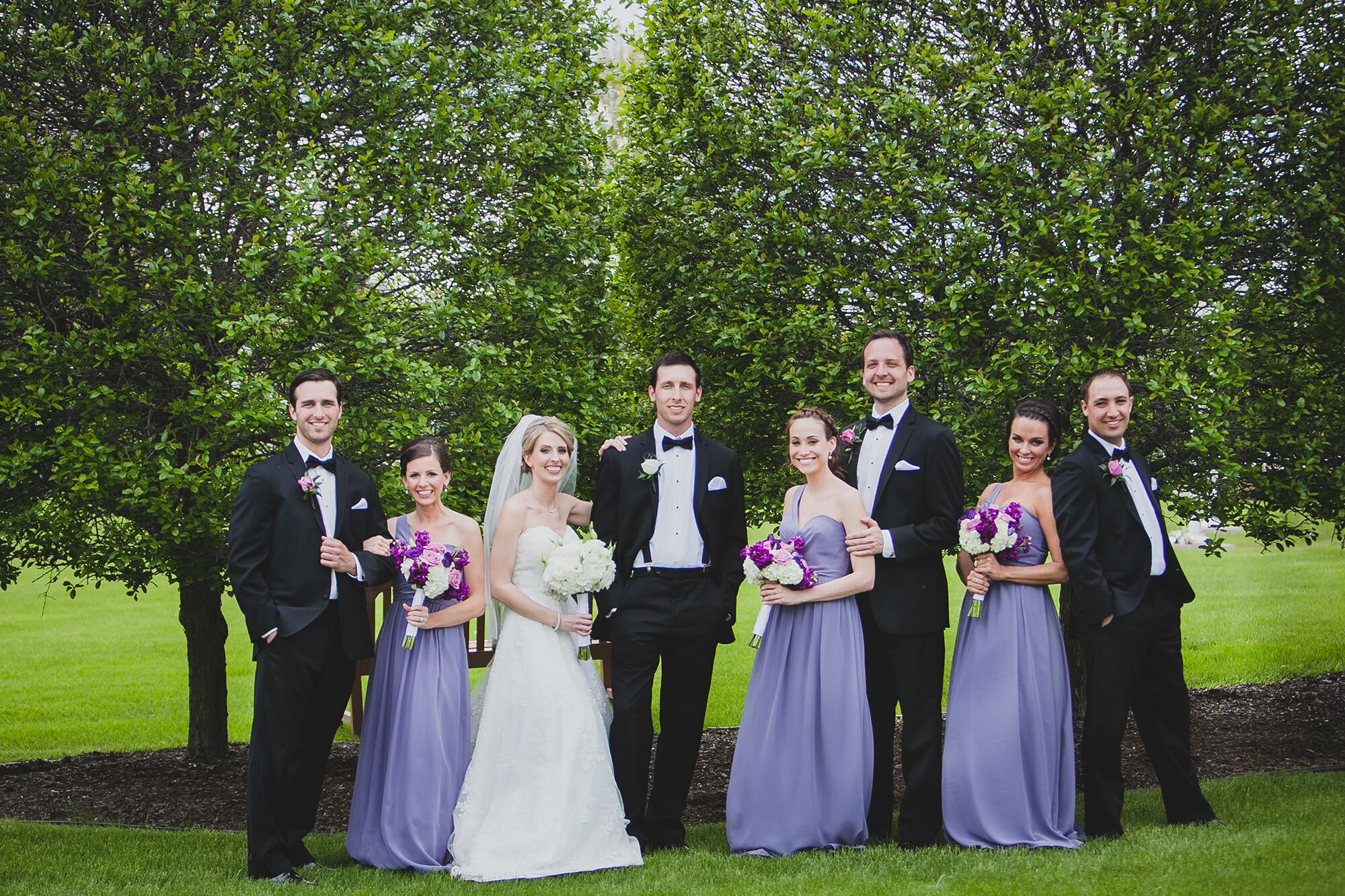 Black and store purple bridesmaid dresses