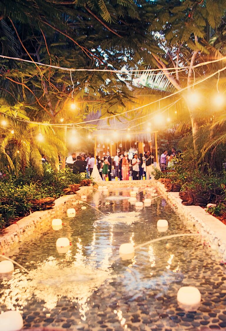 Michelle Rago's destination wedding canopy reception