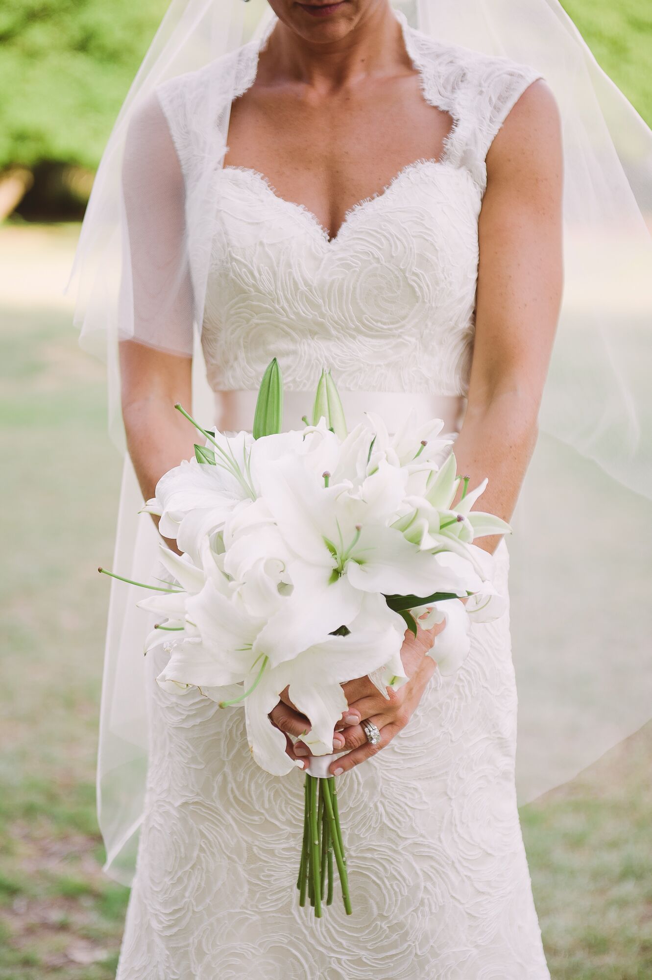 white lily bridal