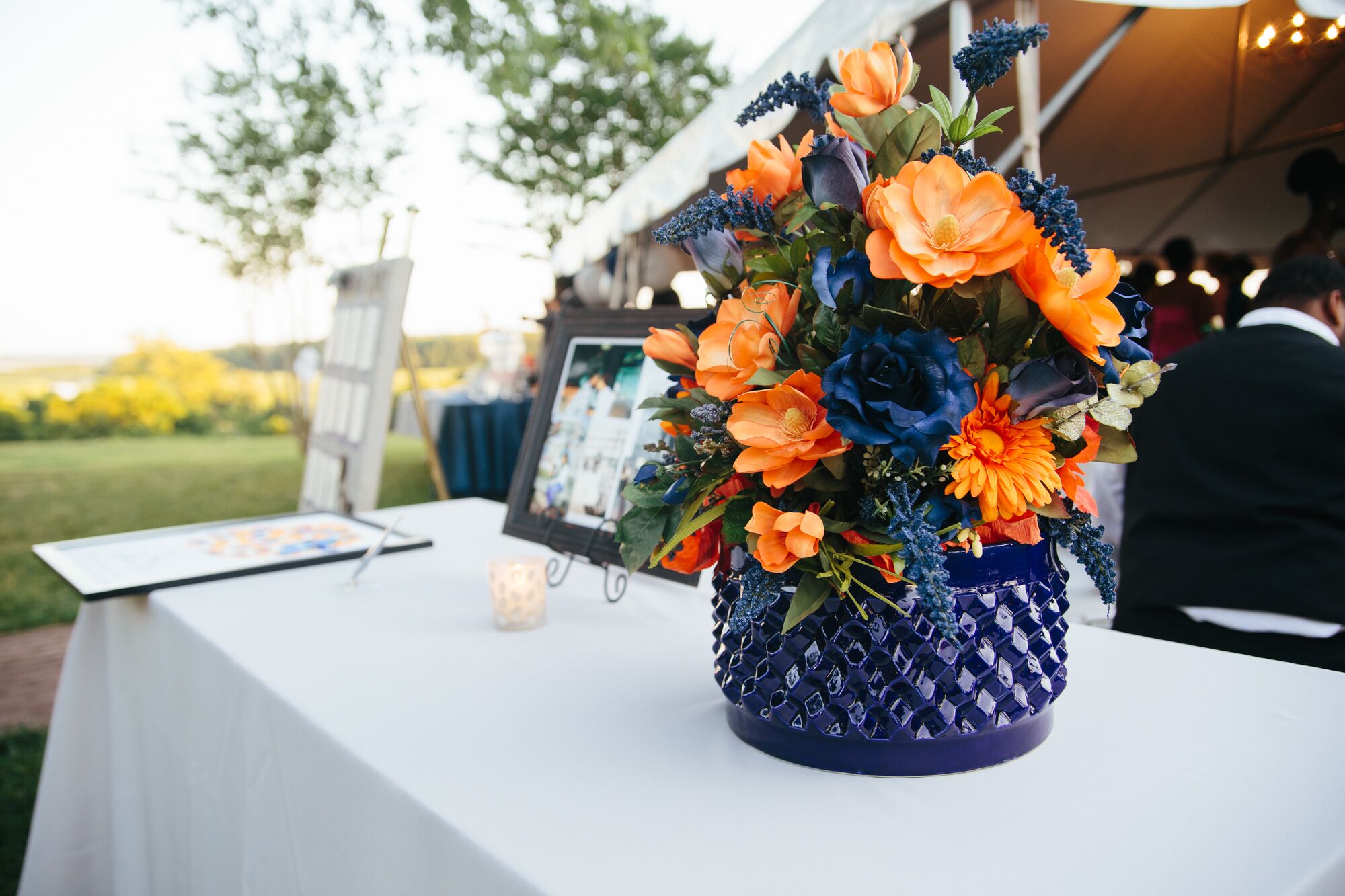 orange flower arrangements