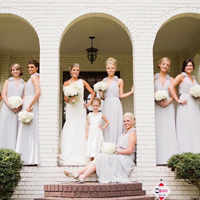 dove gray bridesmaid dresses