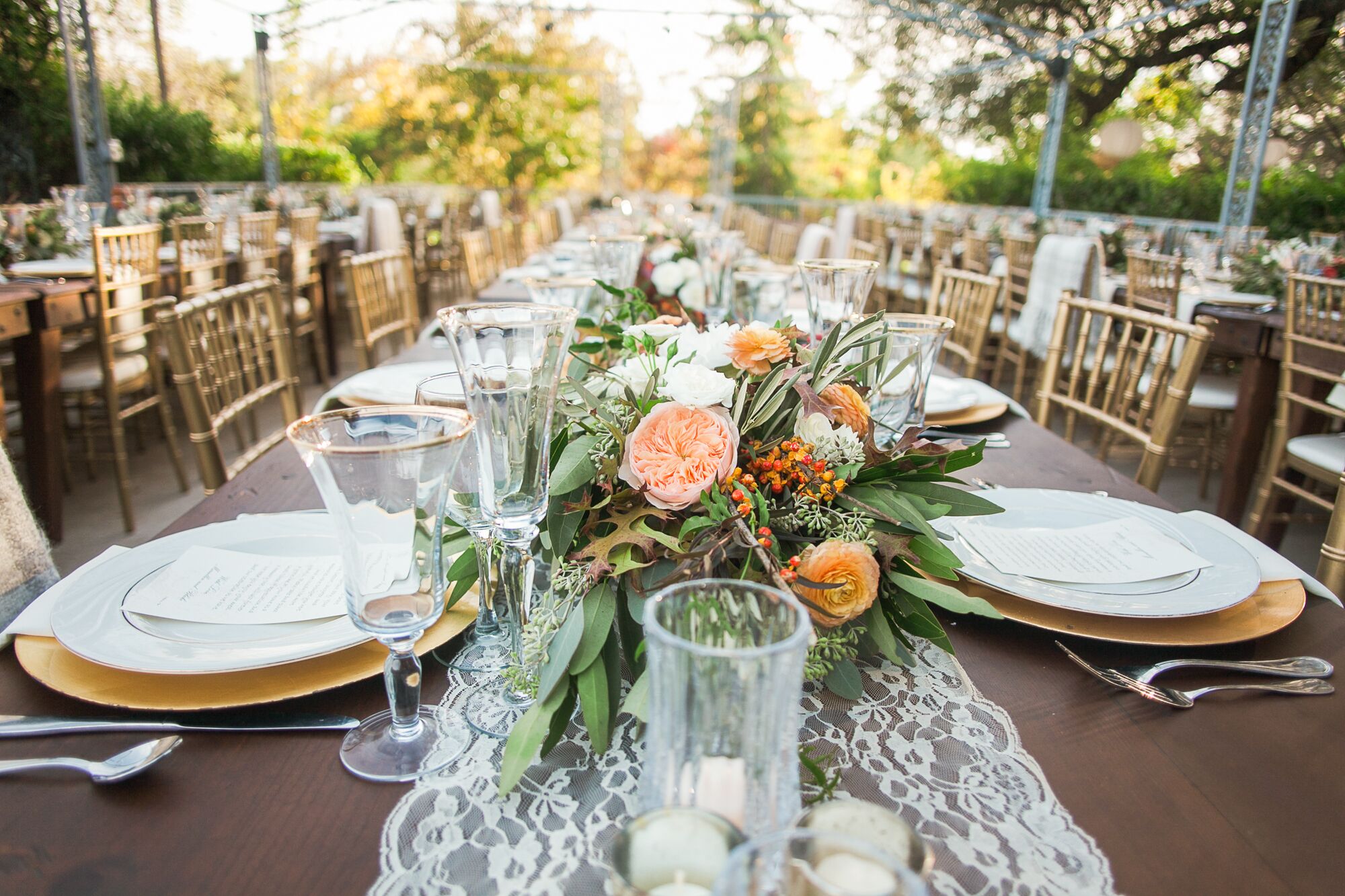 Rustic Glam Reception Tablescapes