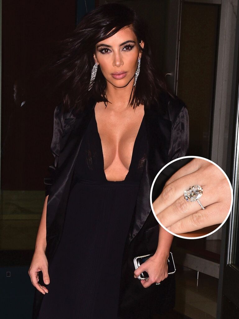 Pictures of kim kardashian's engagement ring from kanye