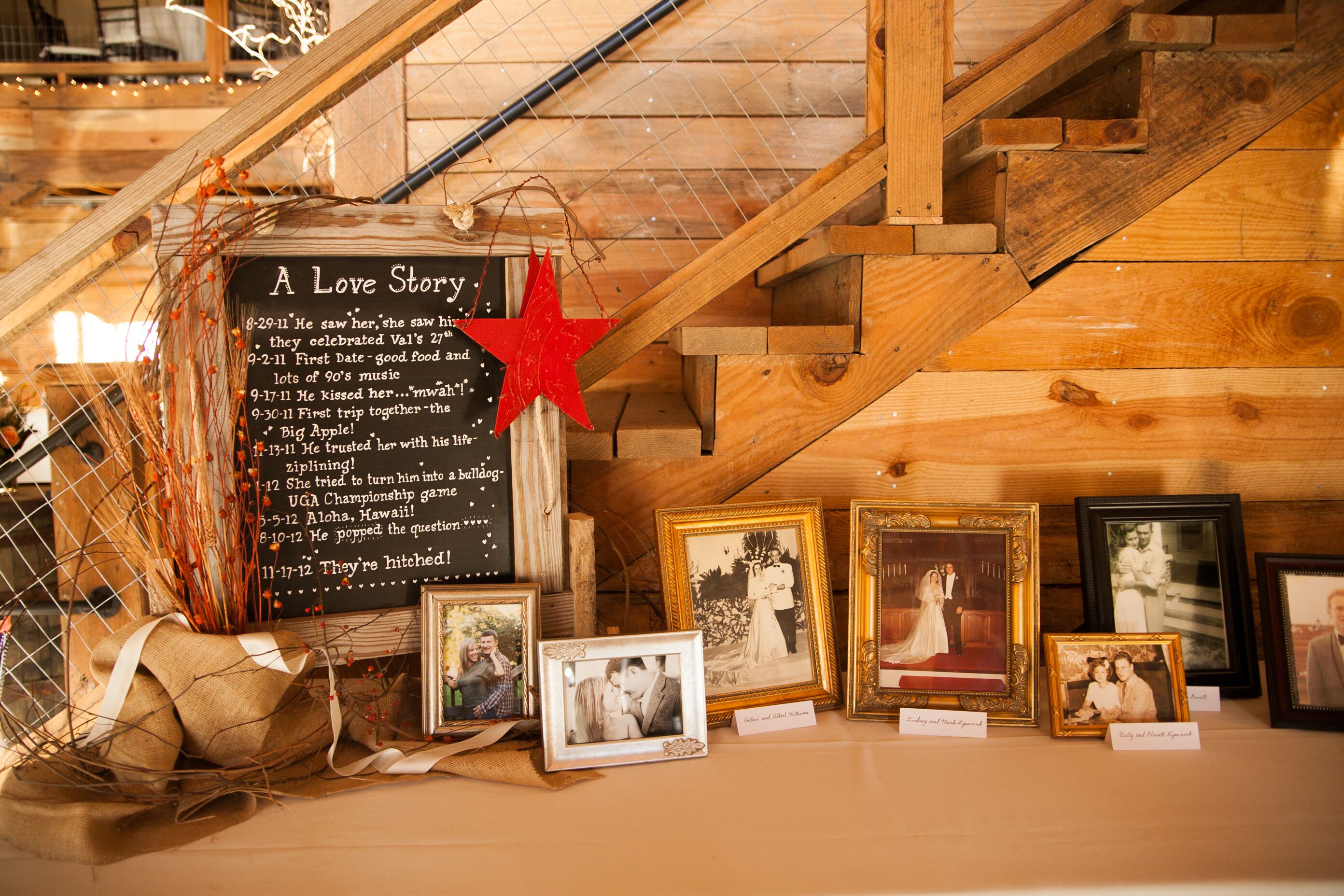 Rustic Family Photo Display